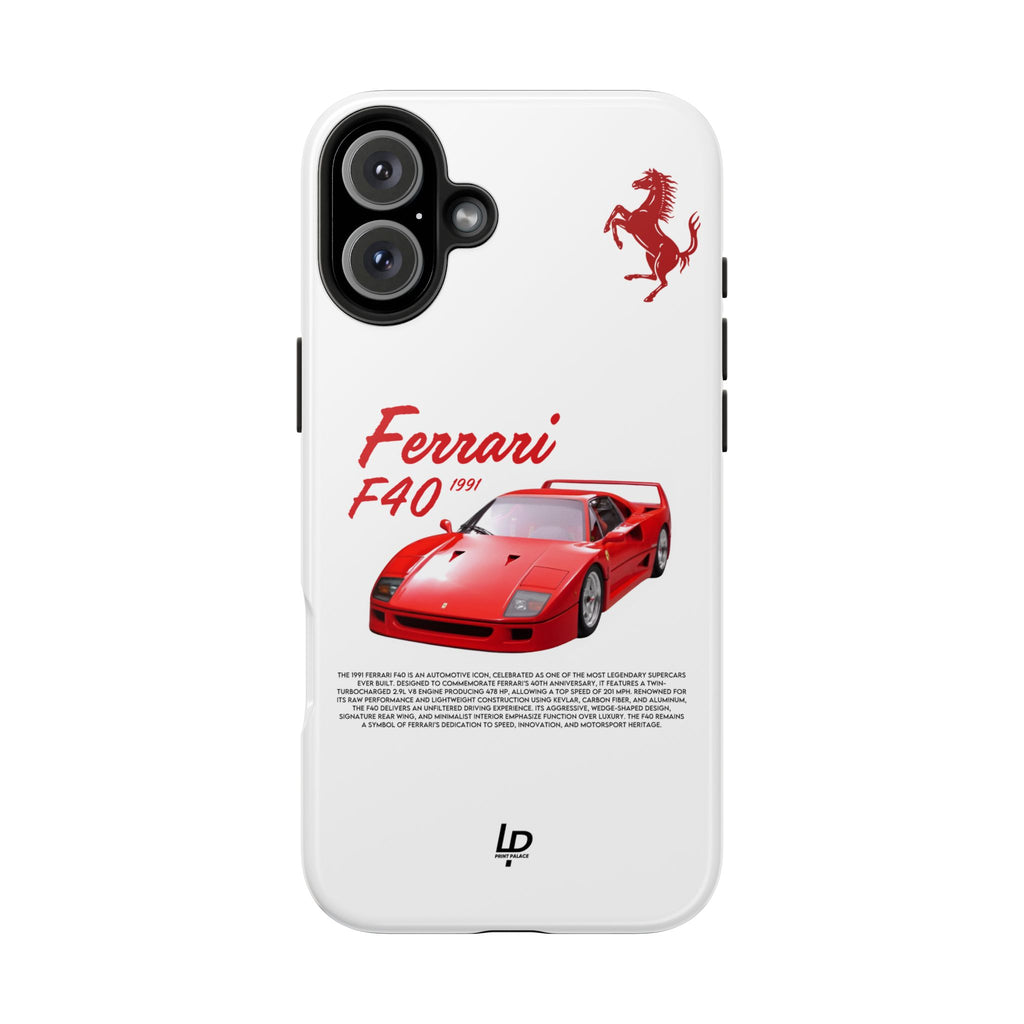 Ferrari F40 "White" iPhone Case