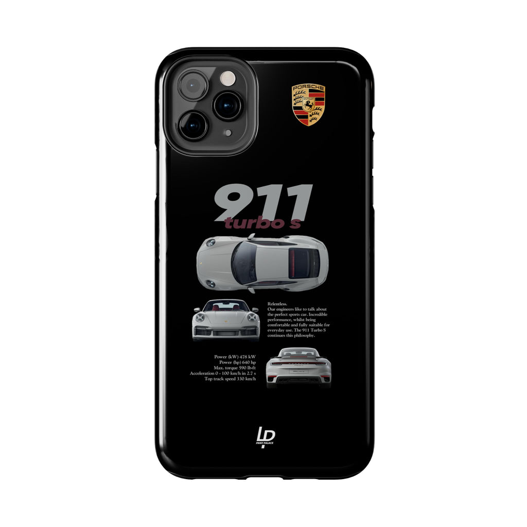 Porsche 911 turbo s "Black" iPhone Case