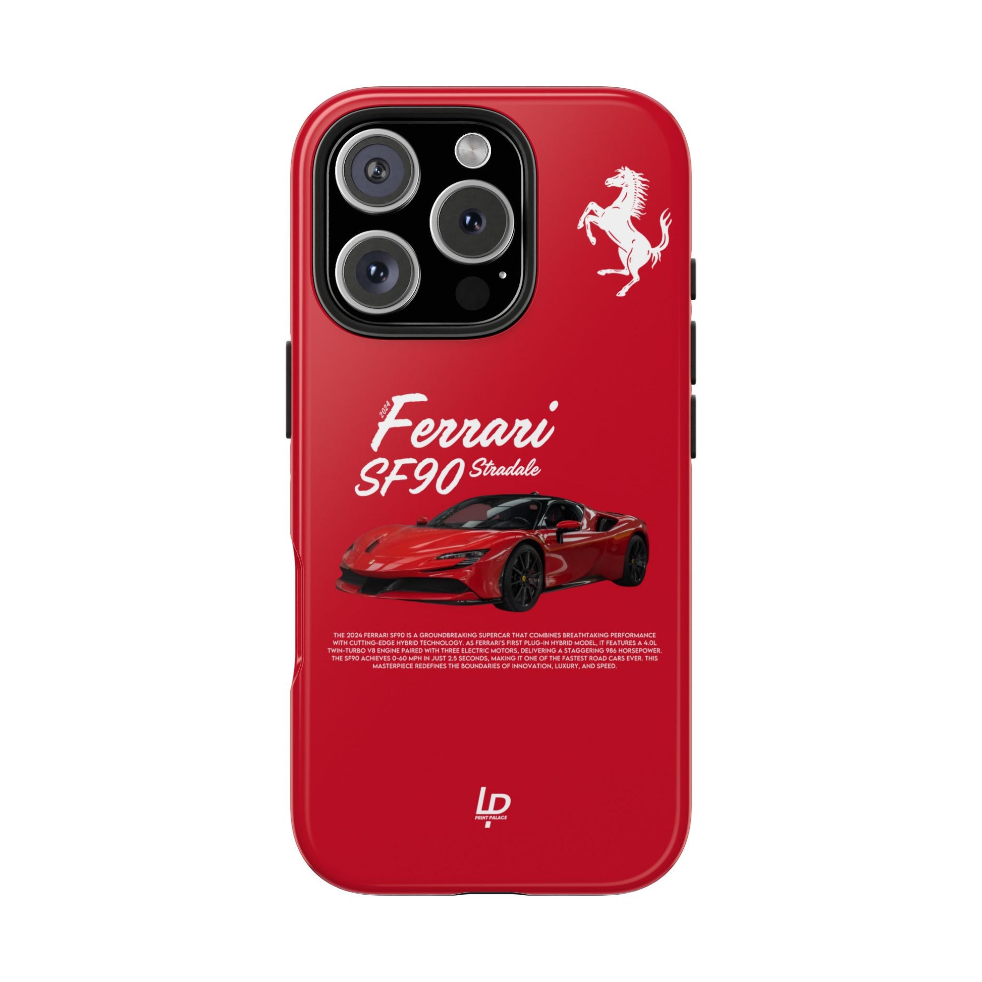 Ferrari SF90 Stradale “Red" iPhone Case