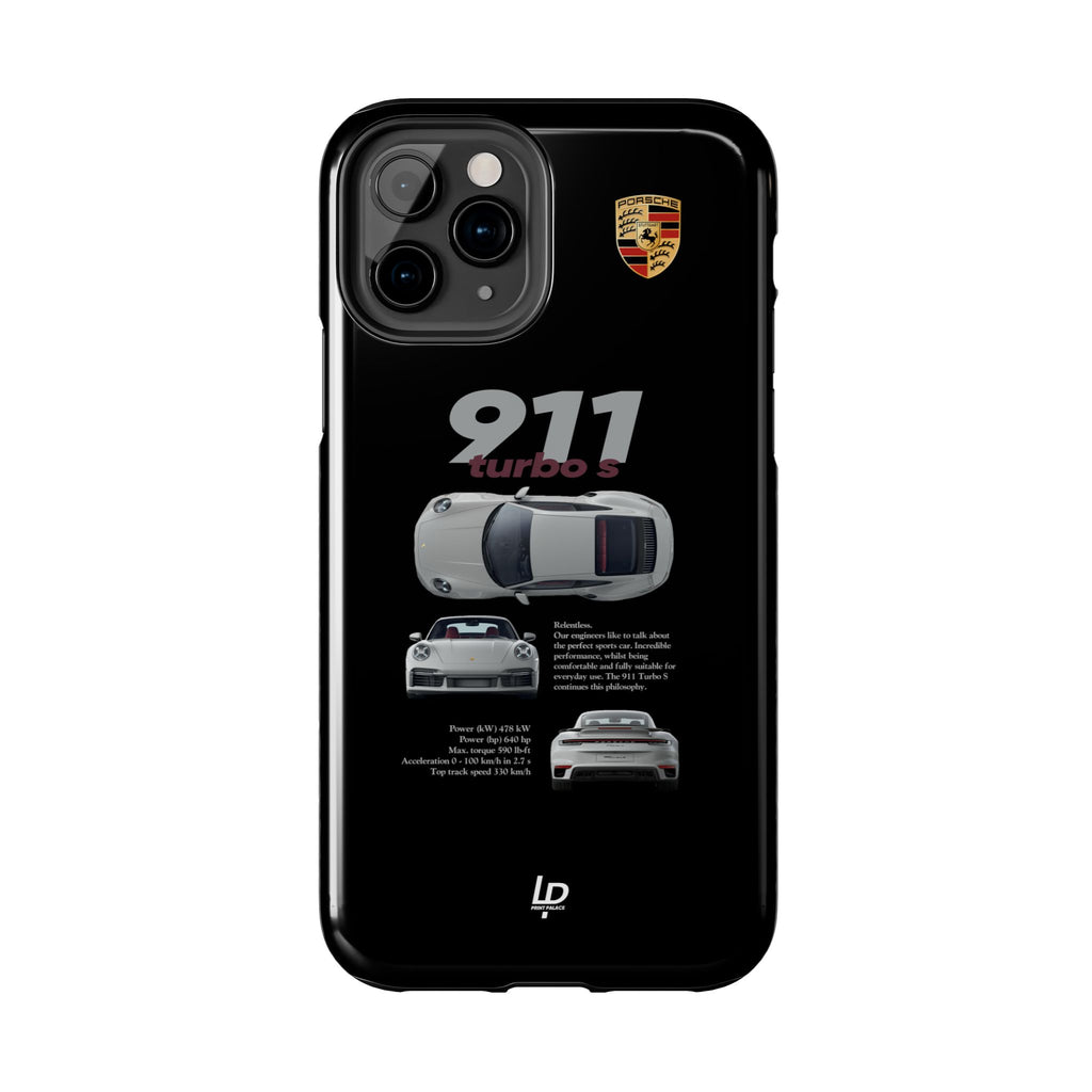 Porsche 911 turbo s "Black" iPhone Case