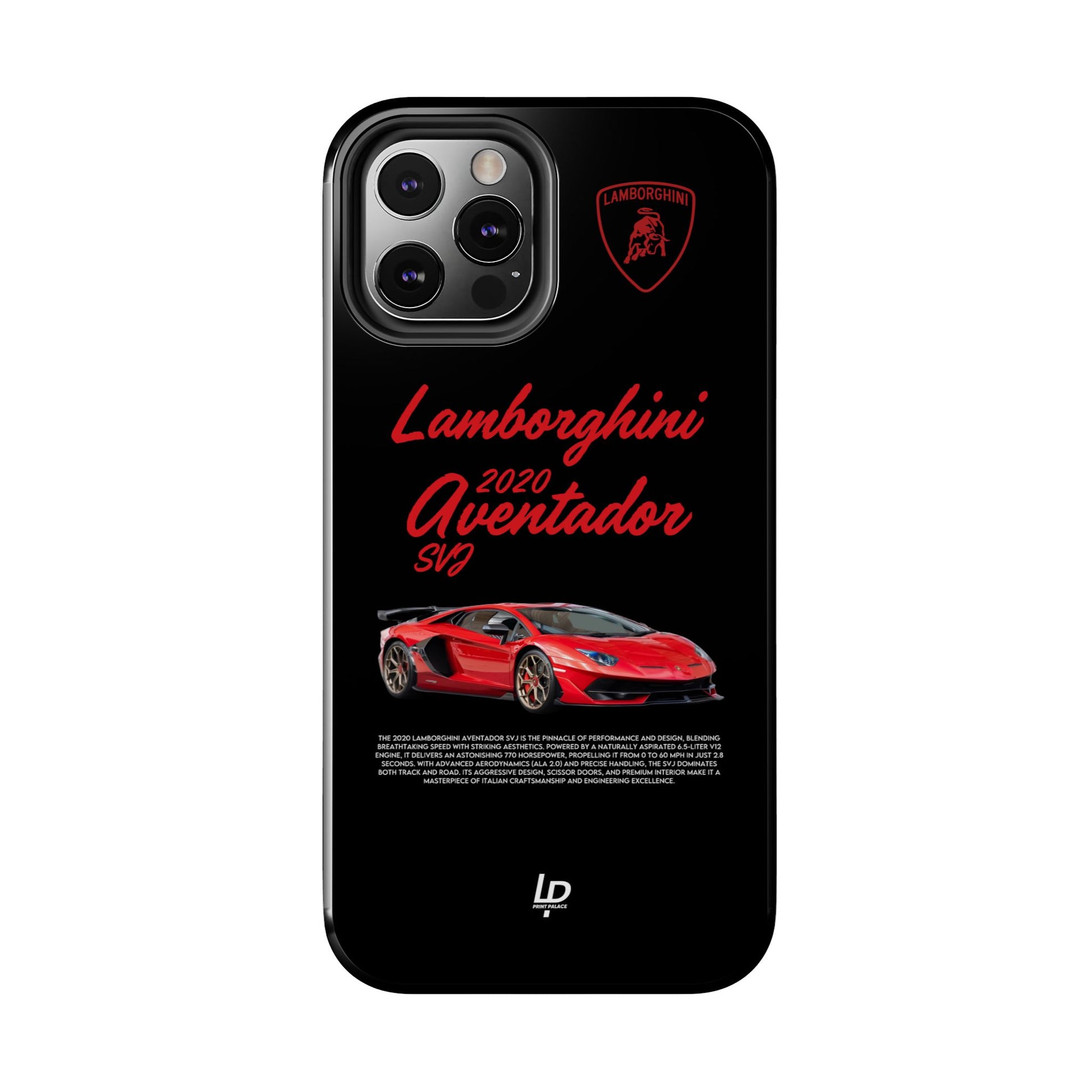 Lamborghini Aventador SVJ "Black" iPhone Case