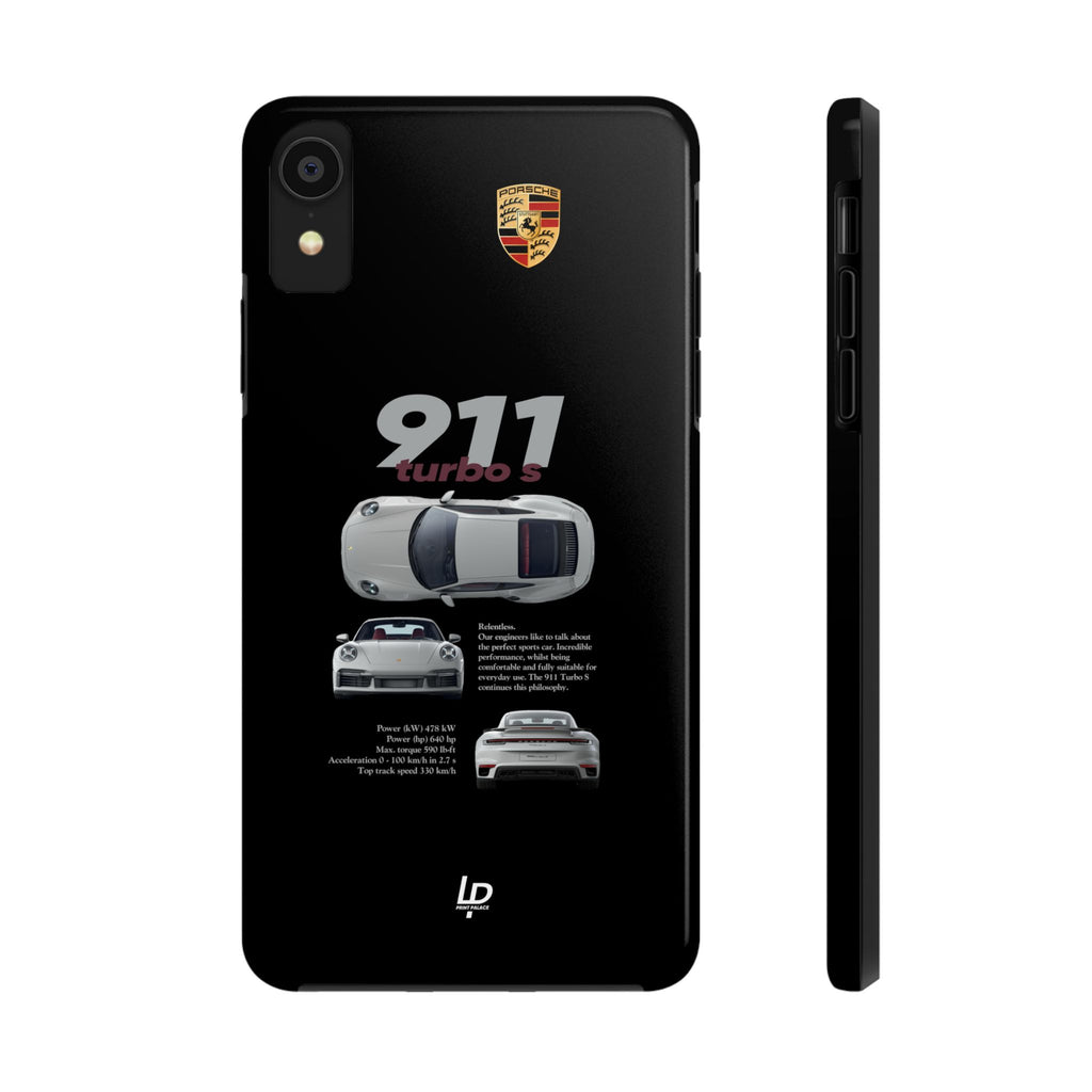 Porsche 911 turbo s "Black" iPhone Case