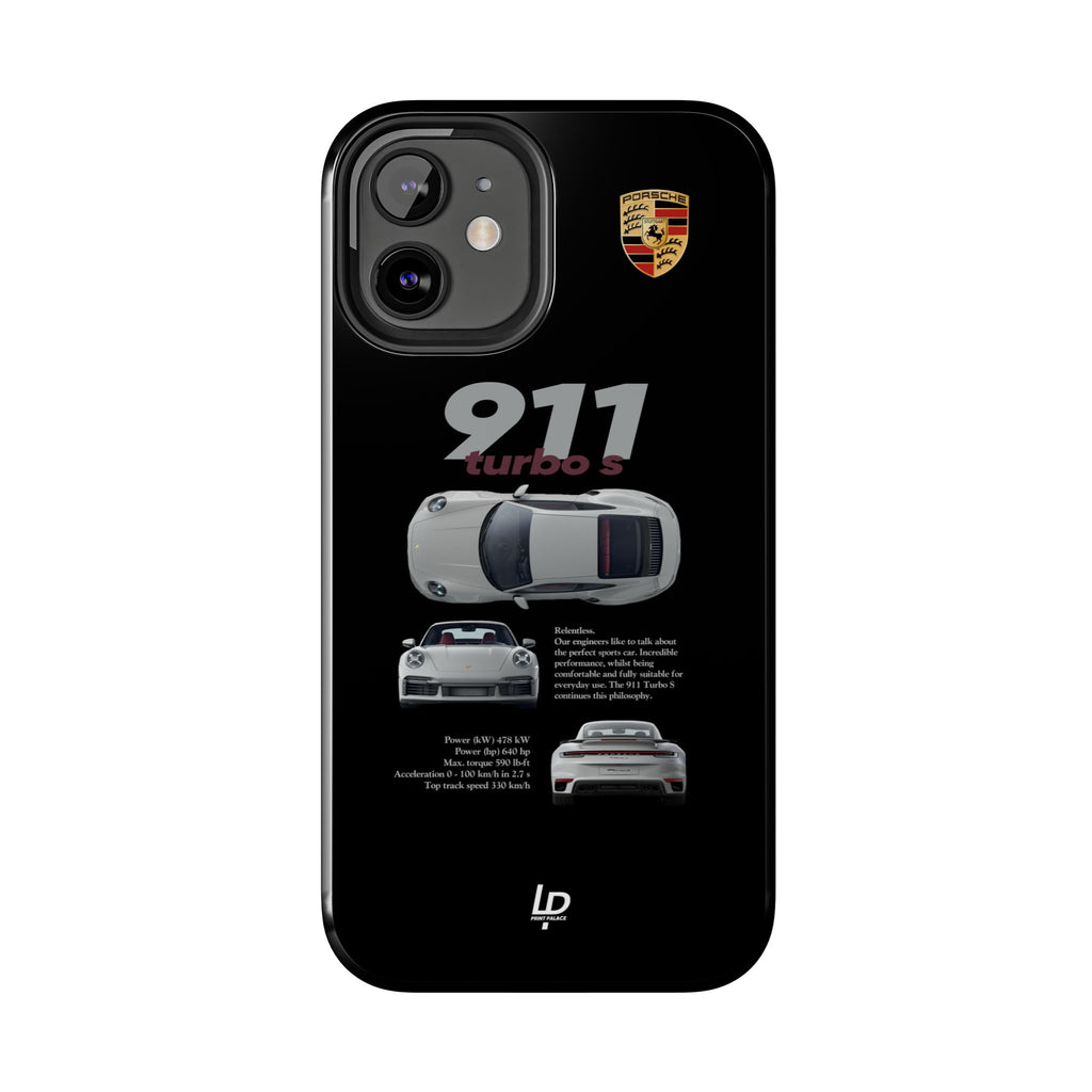 Porsche 911 turbo s "Black" iPhone Case