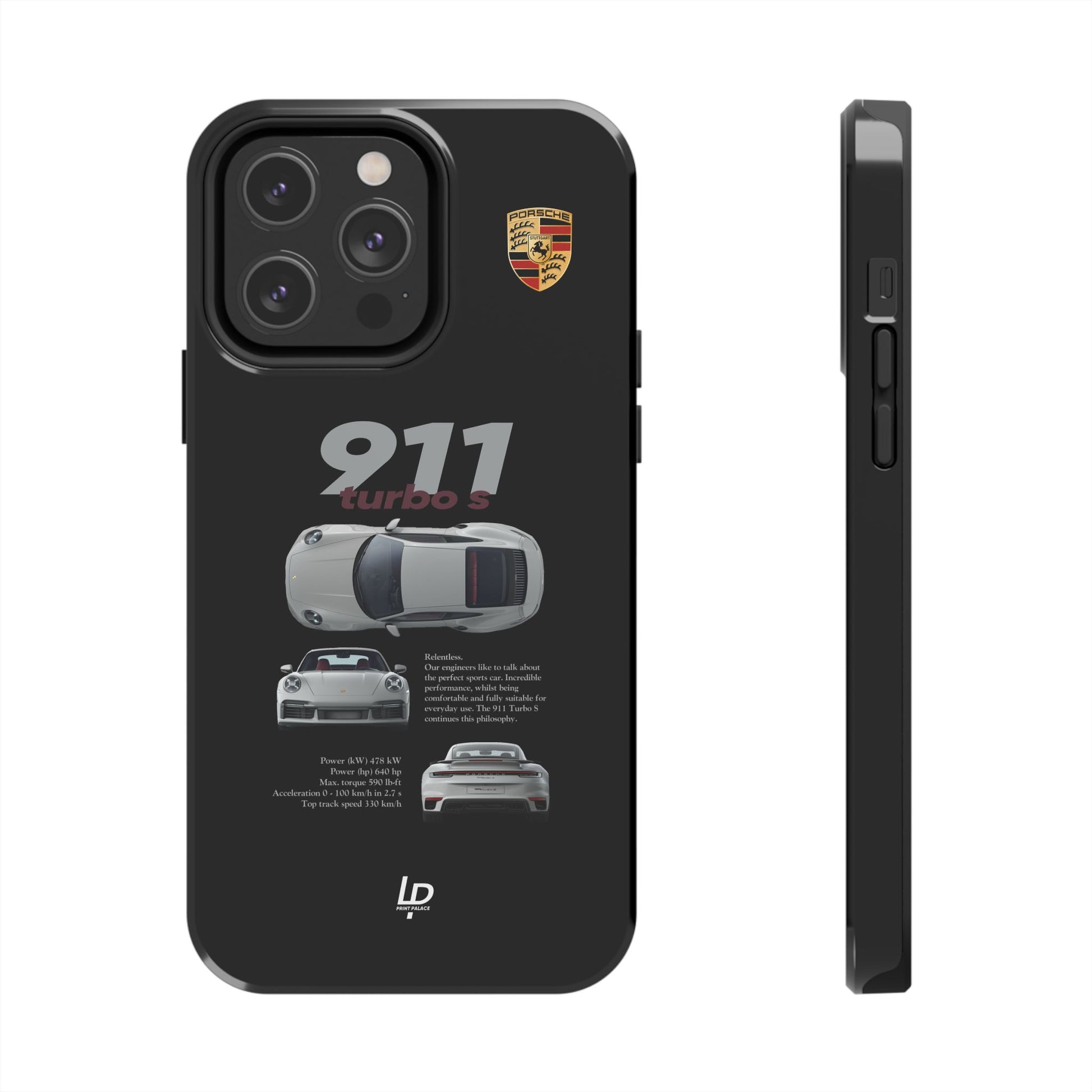 Porsche 911 turbo s "Black" iPhone Case