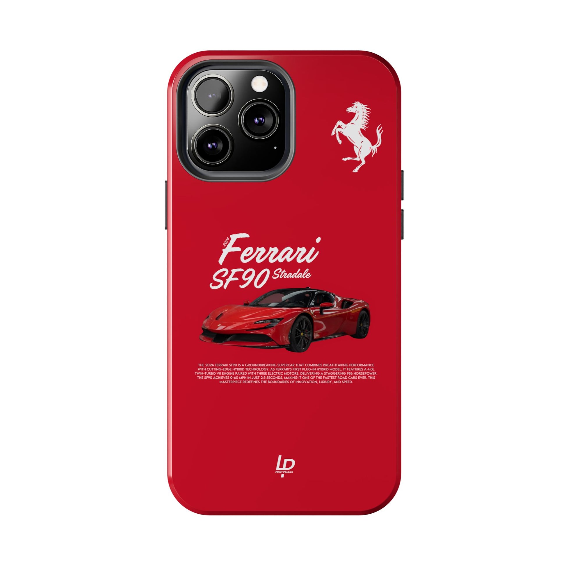 Ferrari SF90 Stradale “Red" iPhone Case