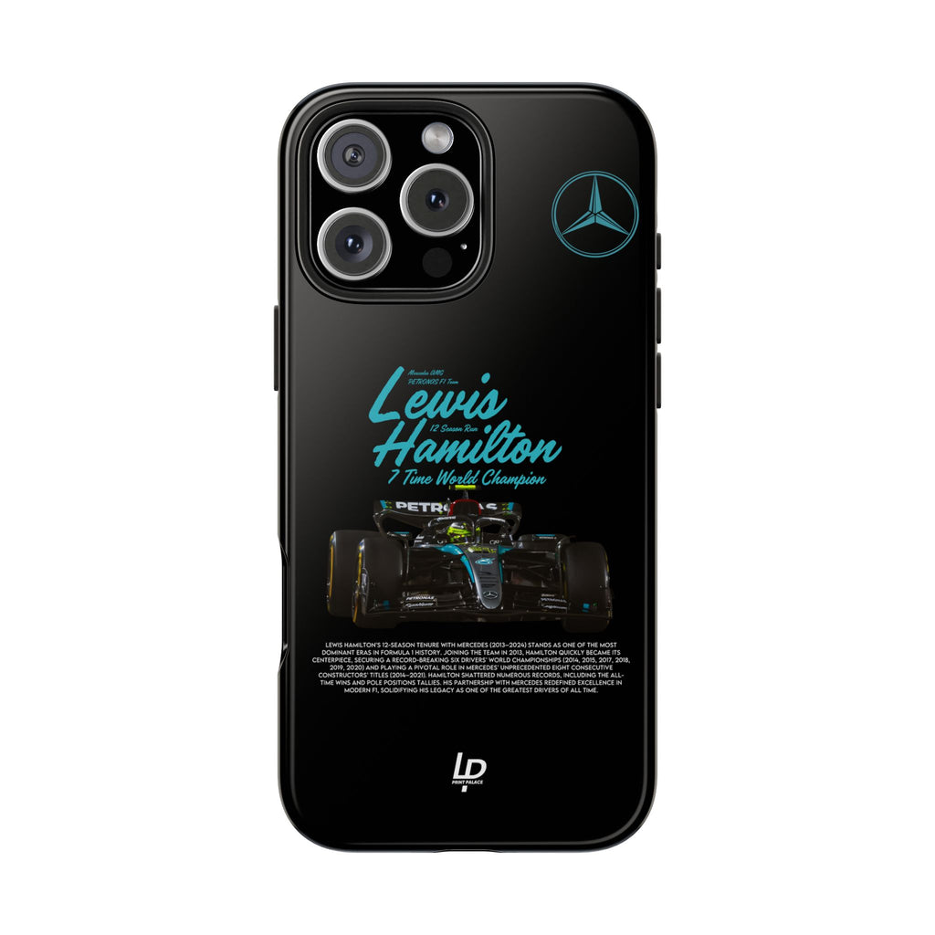 Lewis Hamilton Mercedes F1 "Black" iPhone Case
