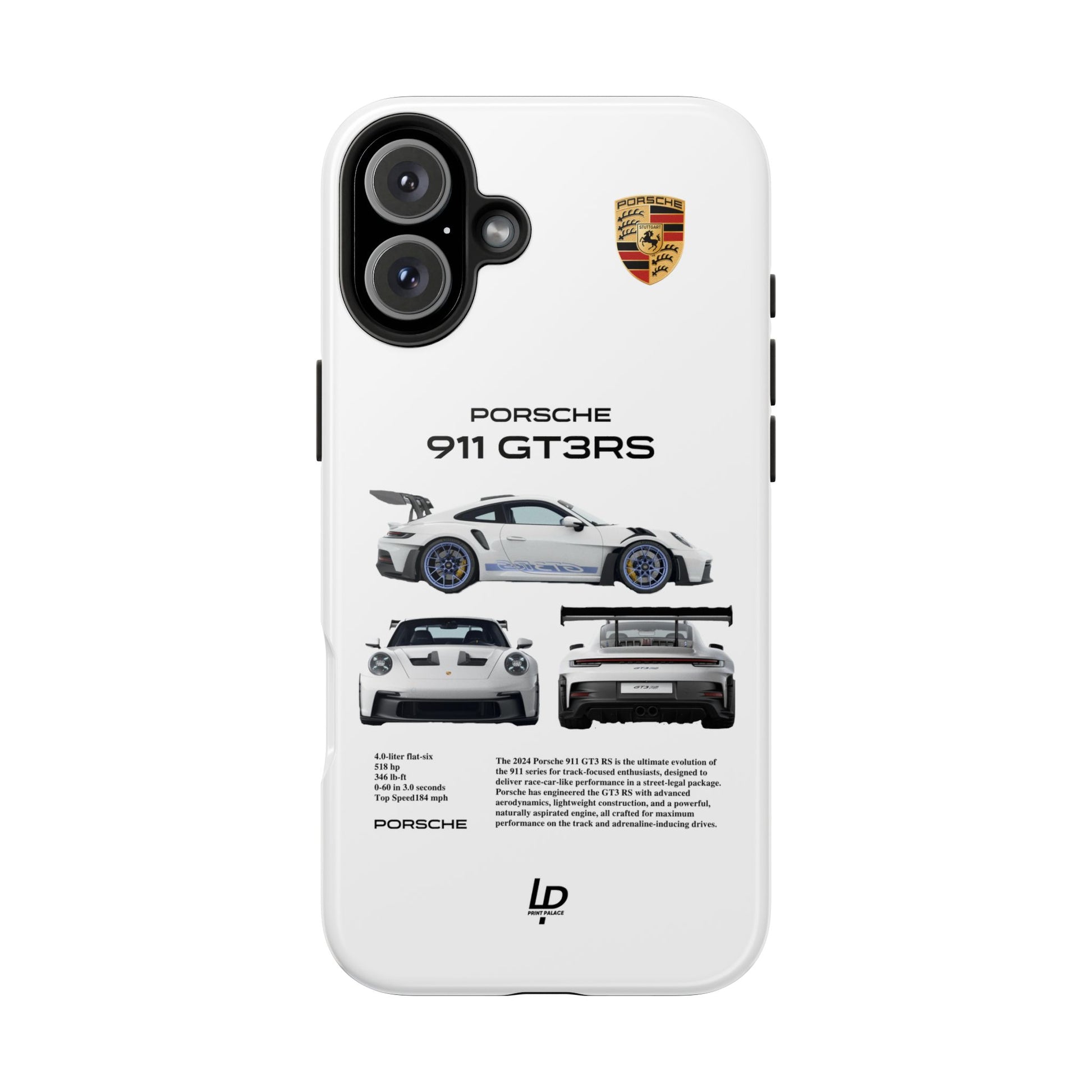 Porsche 911 GT3 RS "White" iPhone Case