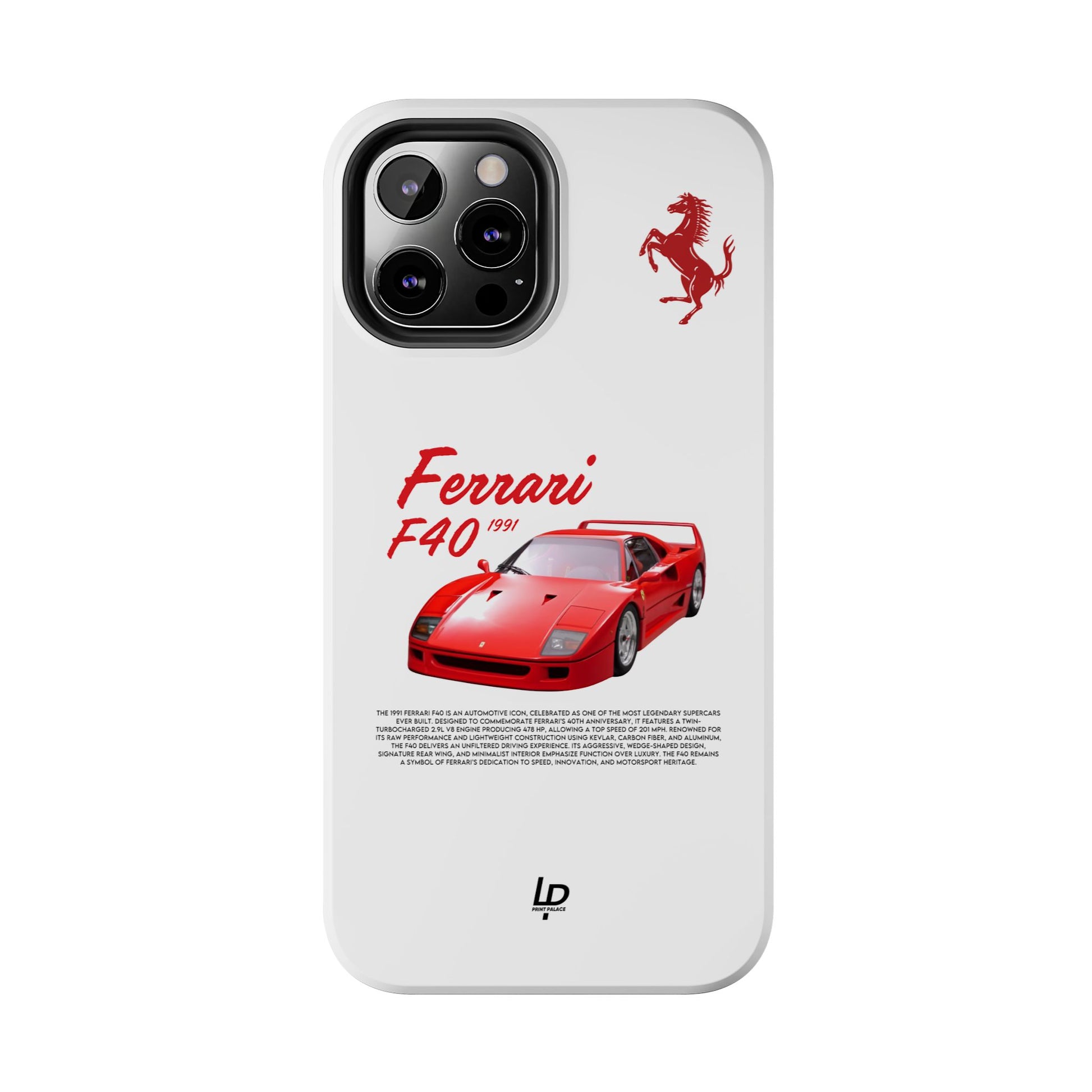 Ferrari F40 "White" iPhone Case