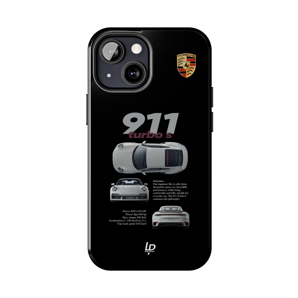 Porsche 911 turbo s "Black" iPhone Case