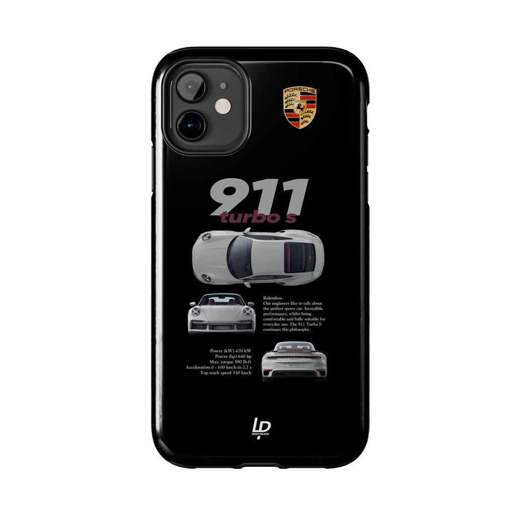Porsche 911 turbo s "Black" iPhone Case