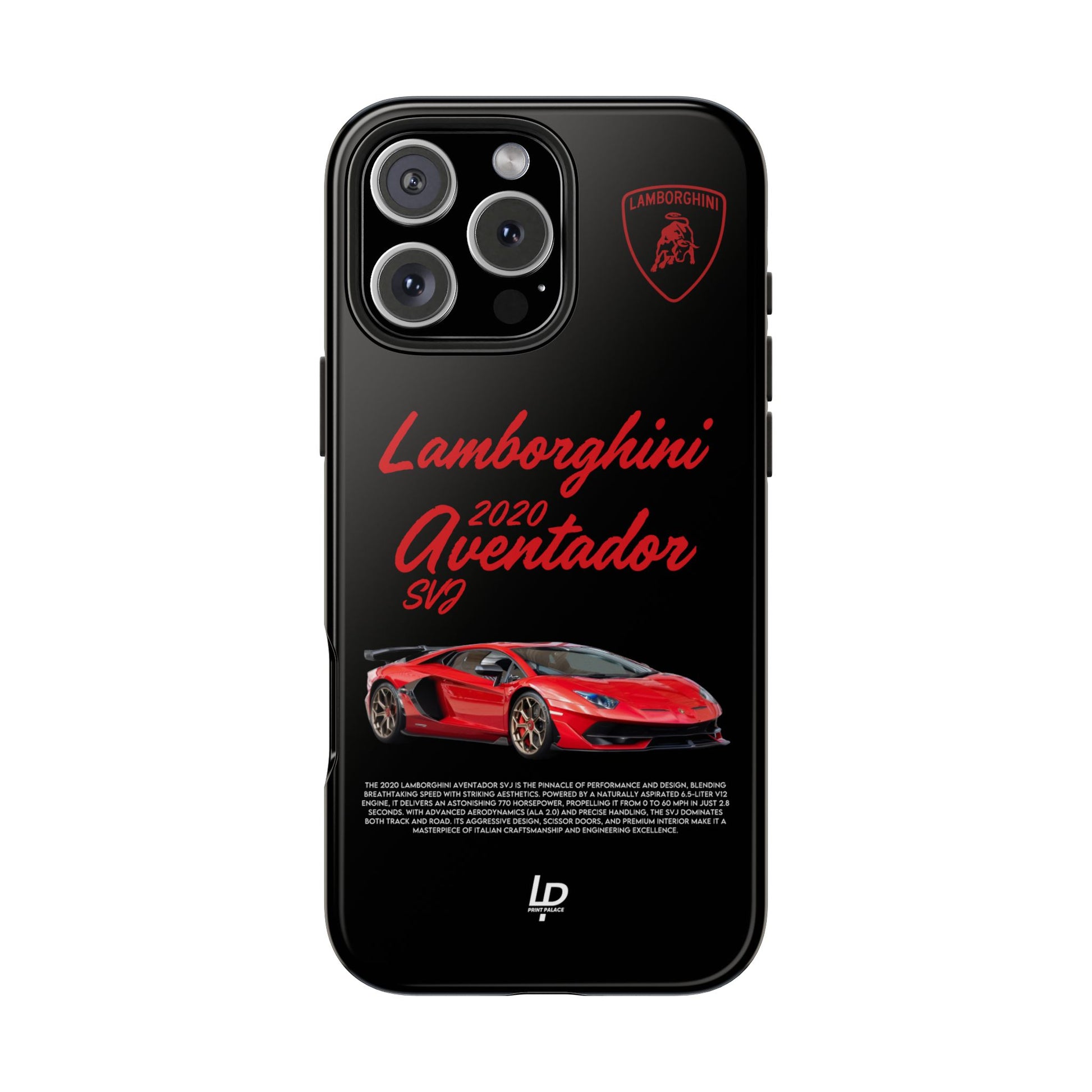 Lamborghini Aventador SVJ "Black" iPhone Case