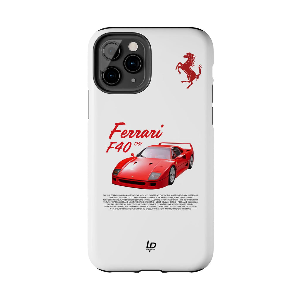 Ferrari F40 "White" iPhone Case