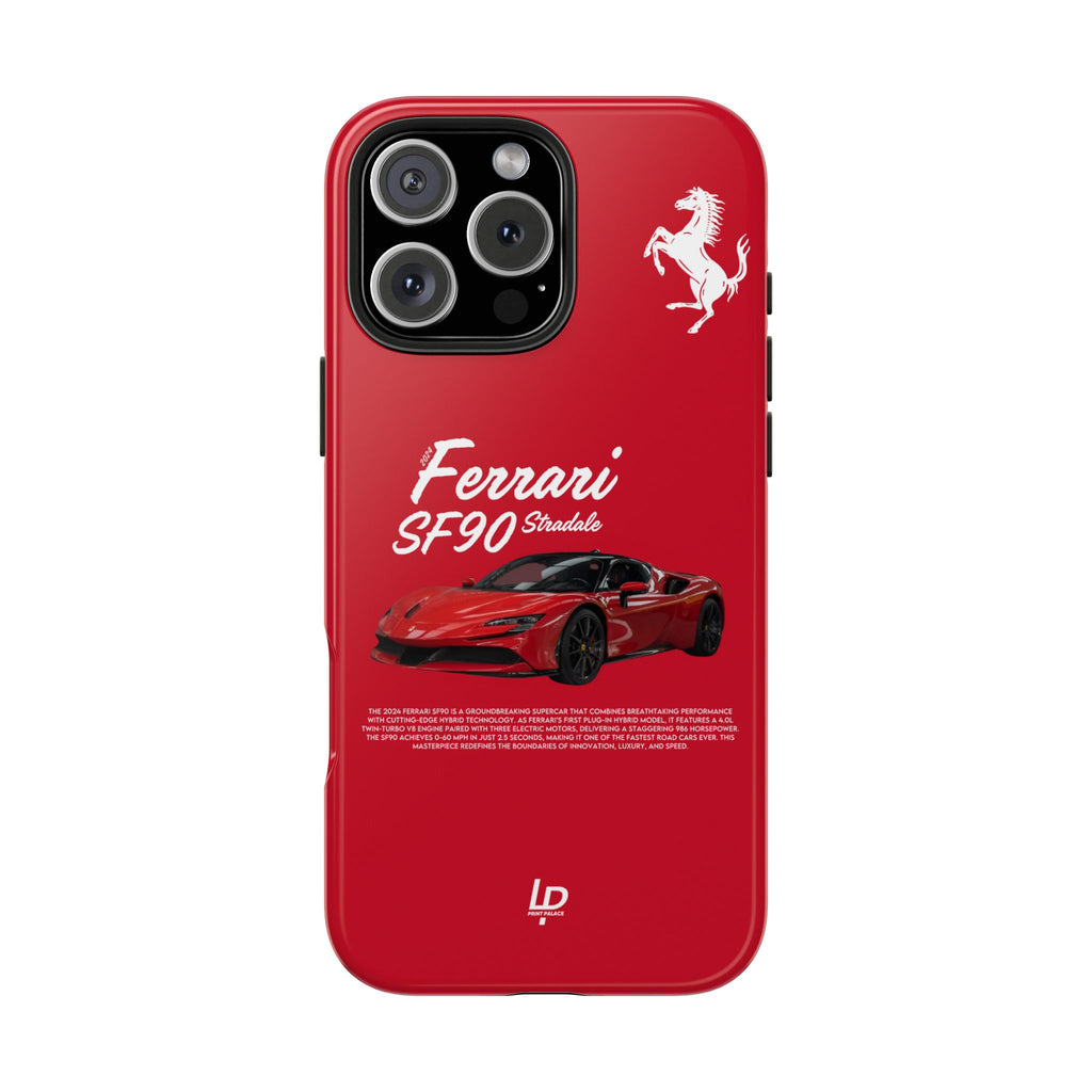 Ferrari SF90 Stradale “Red" iPhone Case