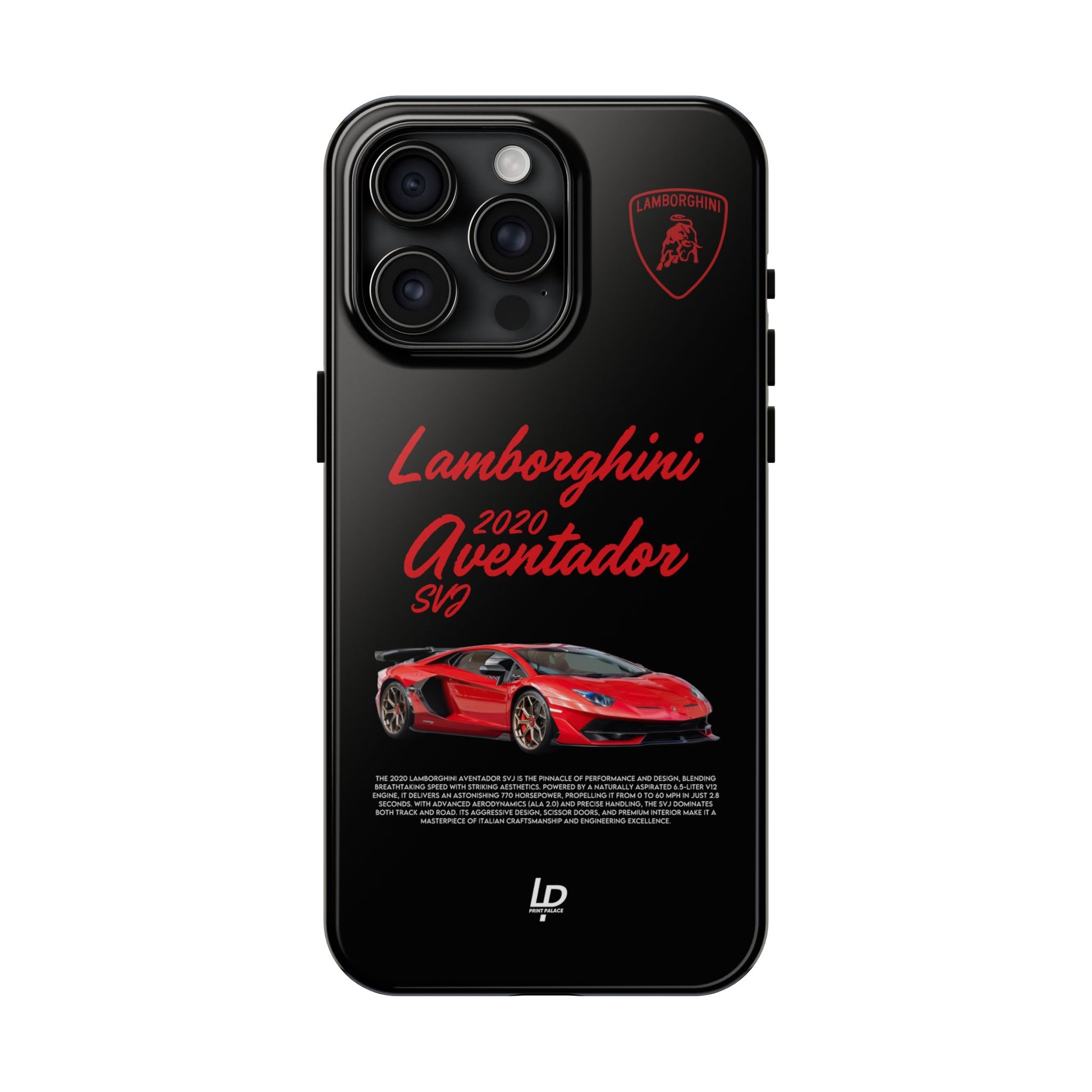 Lamborghini Aventador SVJ "Black" iPhone Case