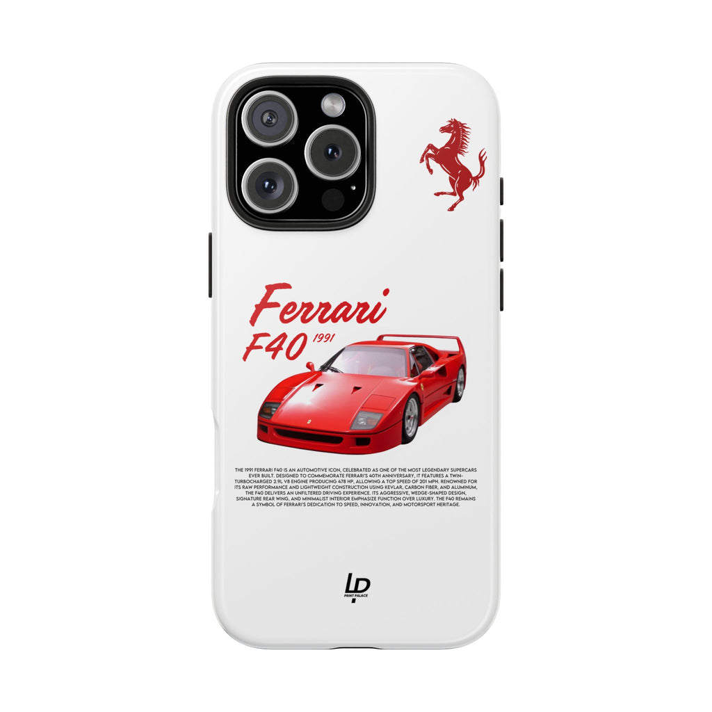 Ferrari F40 "White" iPhone Case