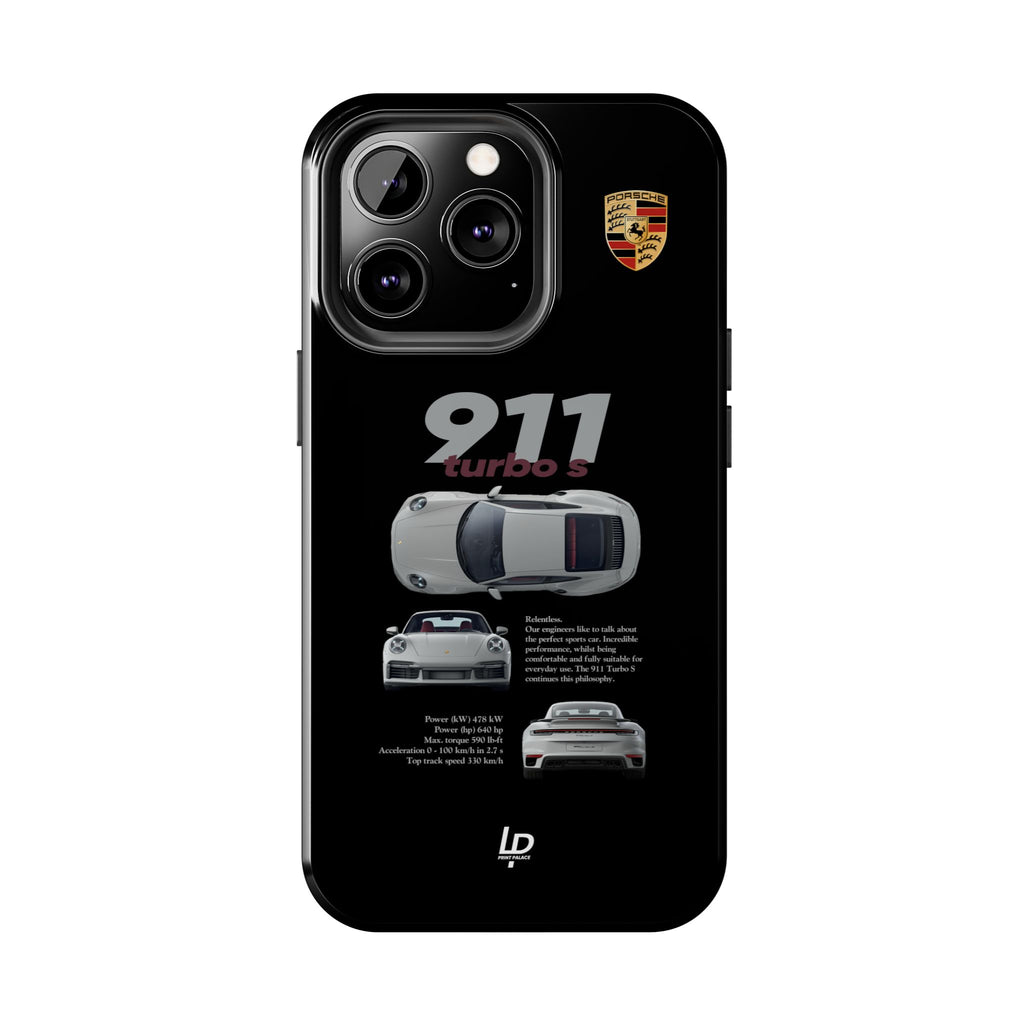 Porsche 911 turbo s "Black" iPhone Case