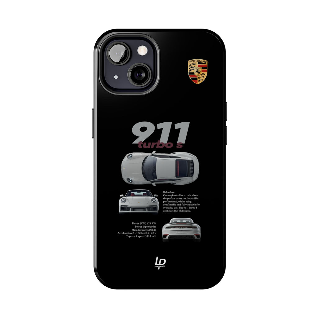 Porsche 911 turbo s "Black" iPhone Case