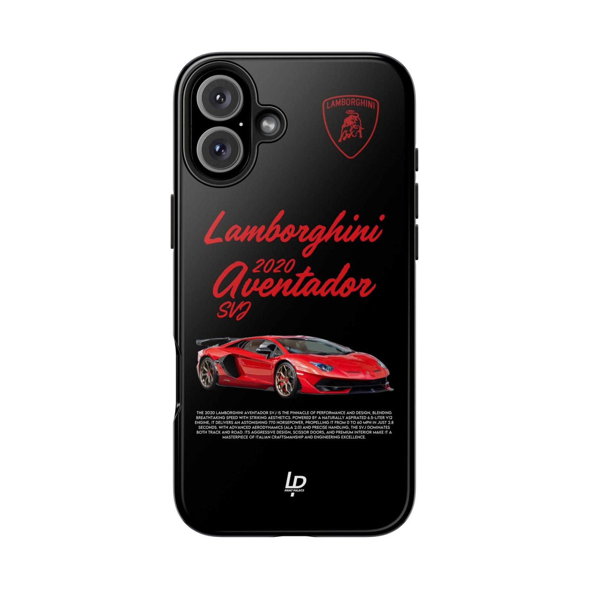 Lamborghini Aventador SVJ "Black" iPhone Case