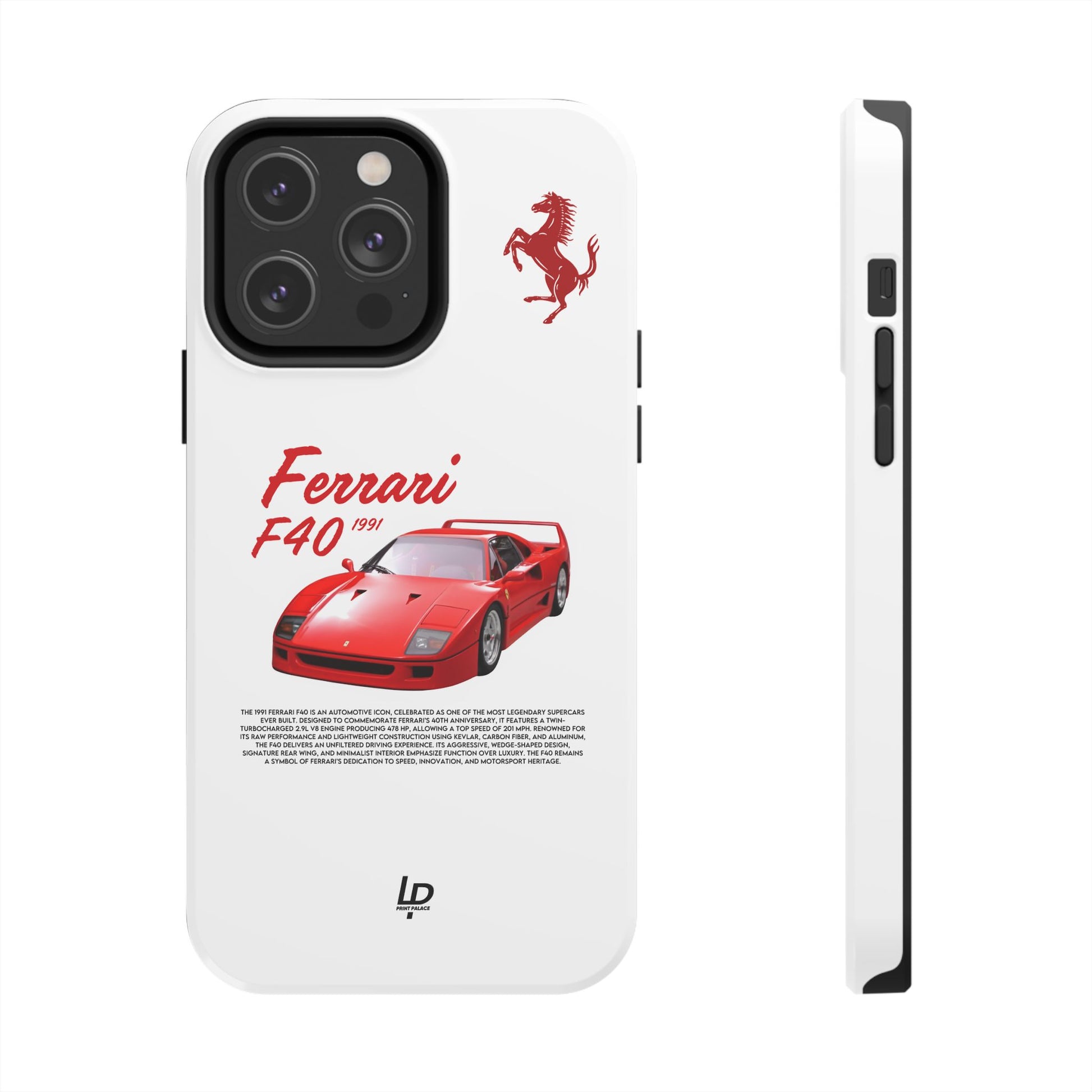 Ferrari F40 "White" iPhone Case