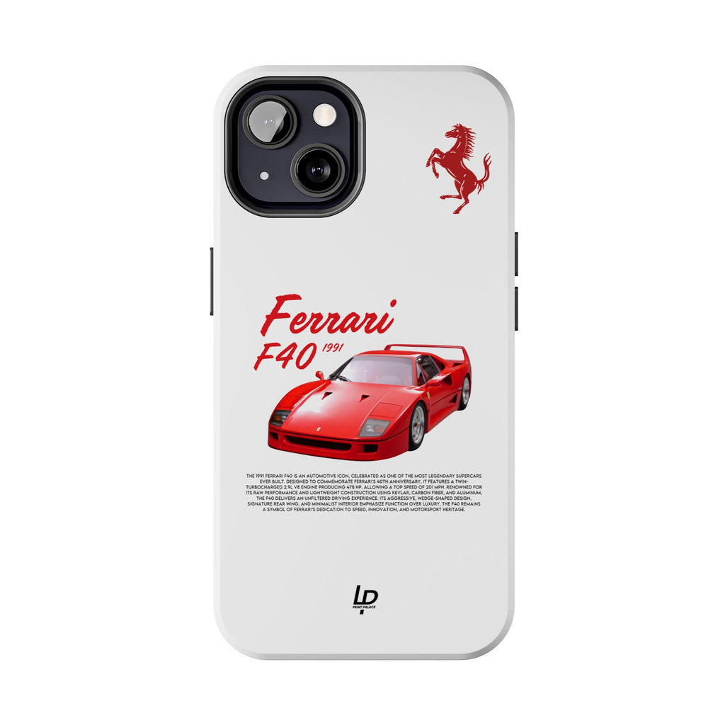 Ferrari F40 "White" iPhone Case