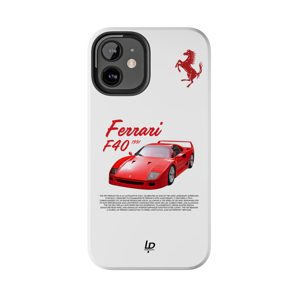 Ferrari F40 "White" iPhone Case