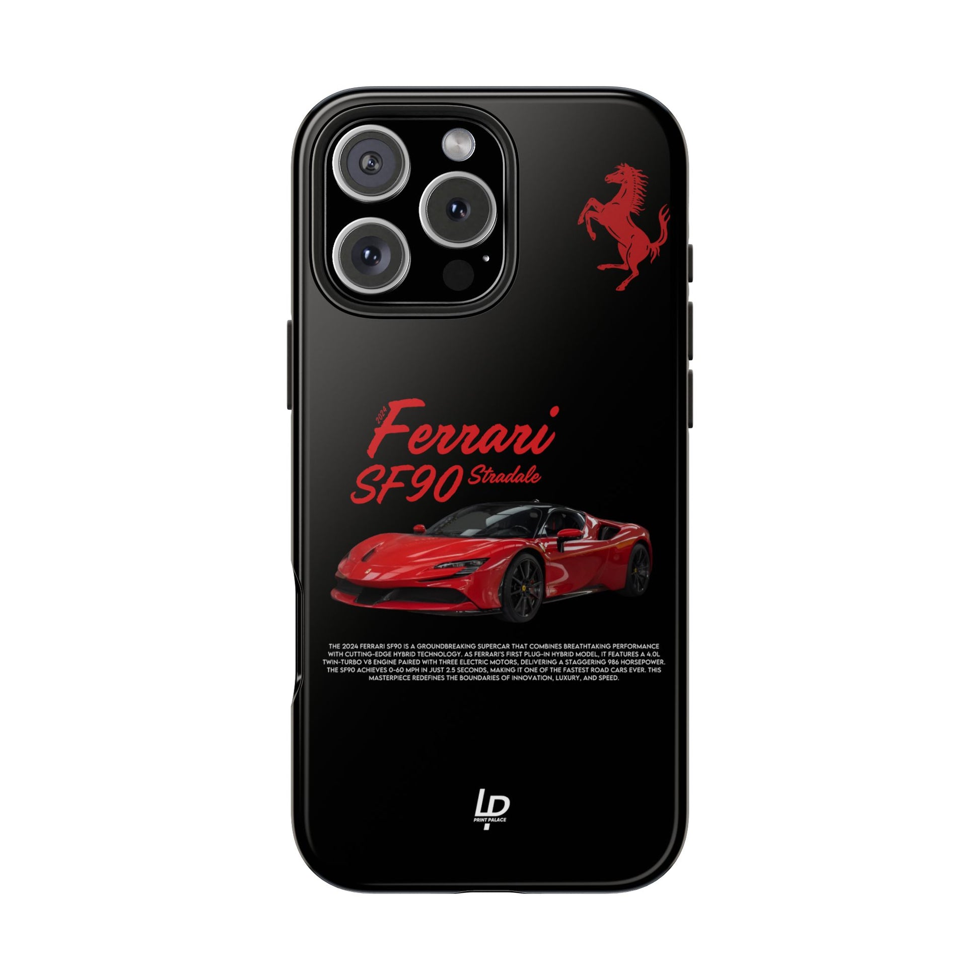 Ferrari SF90 Stradale "Black" iPhone Case