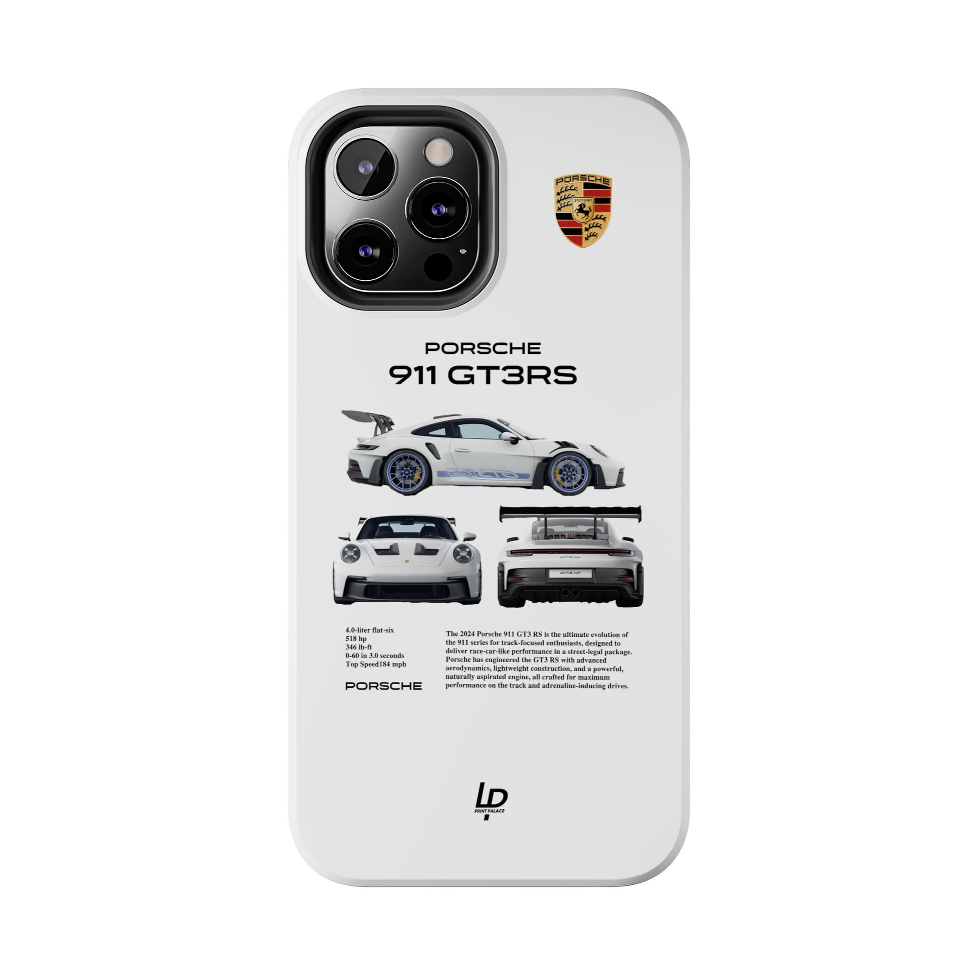 Porsche 911 GT3 RS "White" iPhone Case