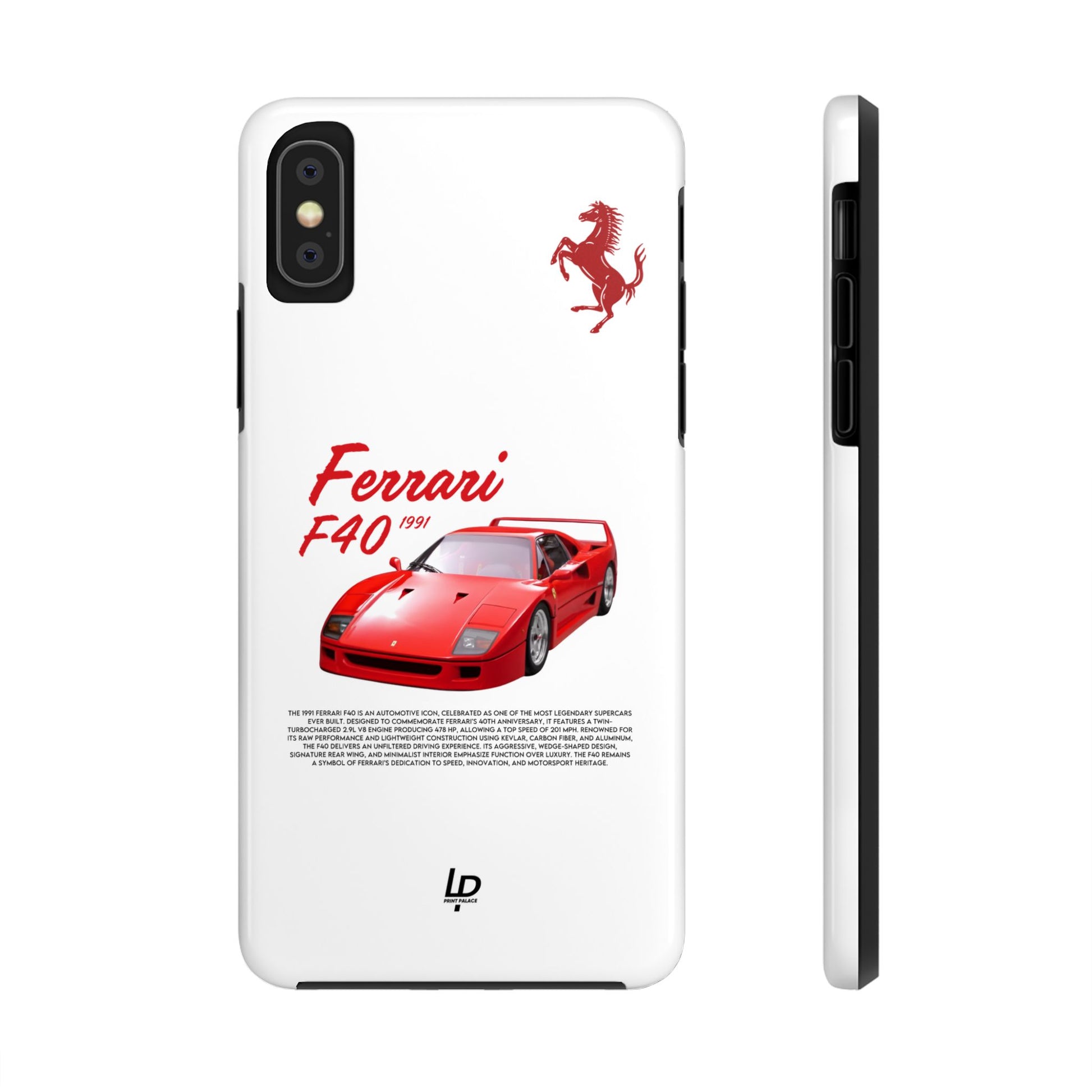 Ferrari F40 "White" iPhone Case