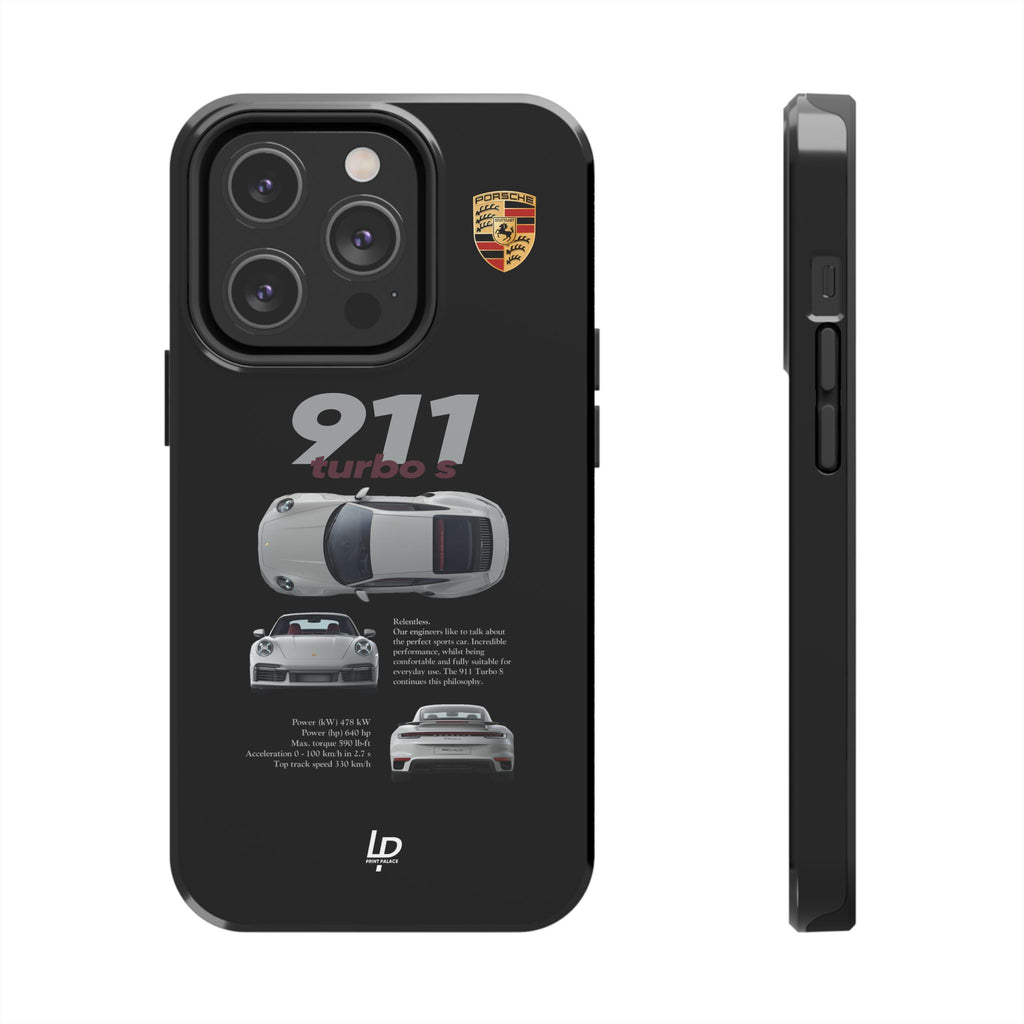 Porsche 911 turbo s "Black" iPhone Case