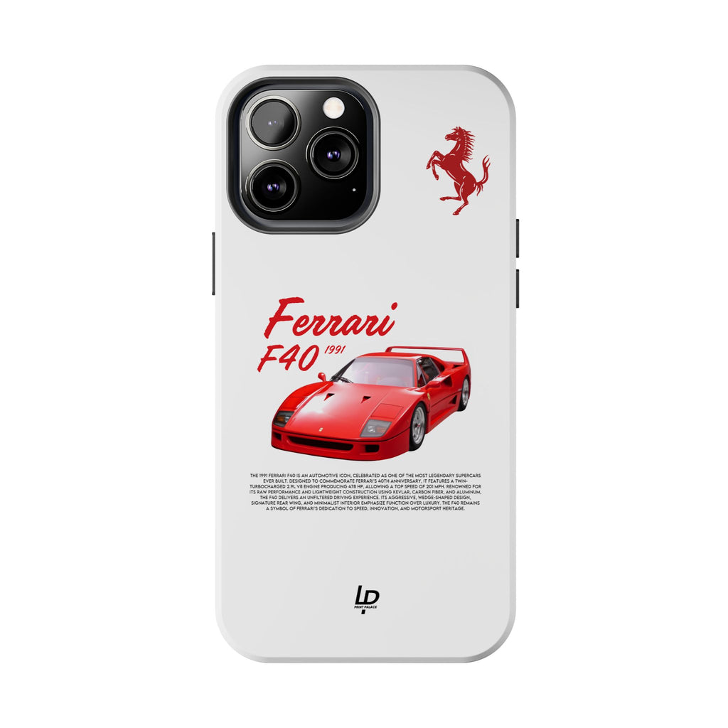 Ferrari F40 "White" iPhone Case