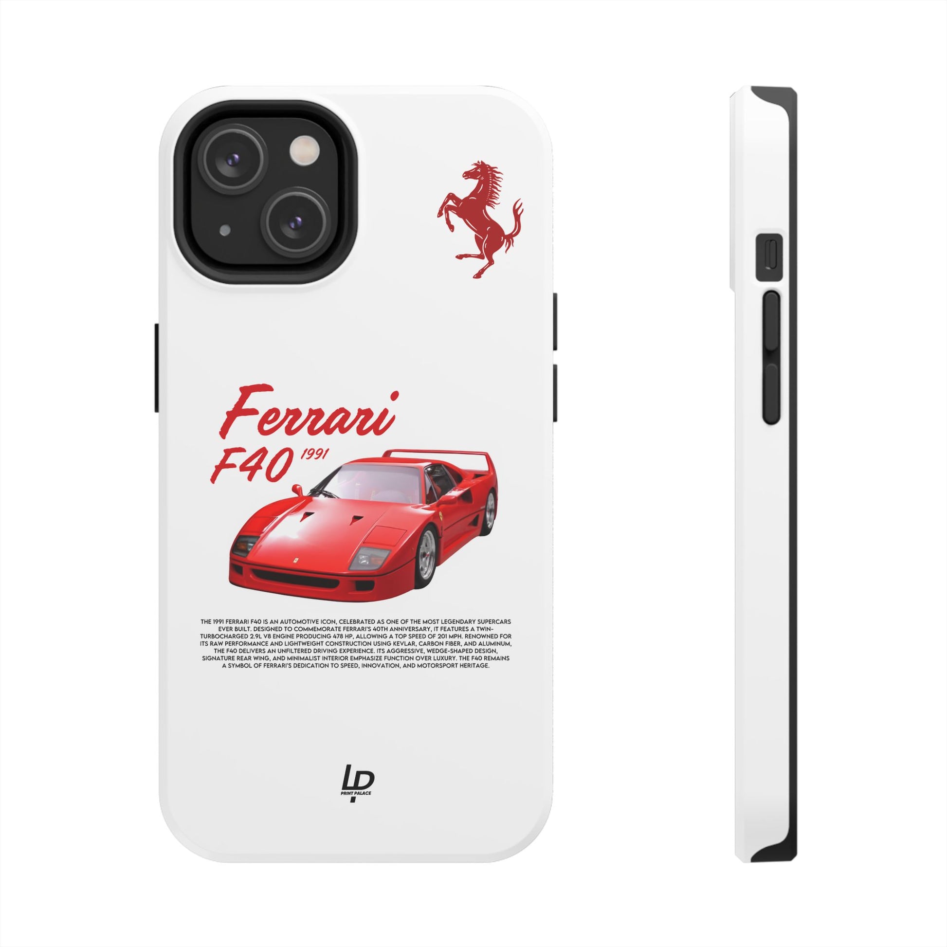 Ferrari F40 "White" iPhone Case