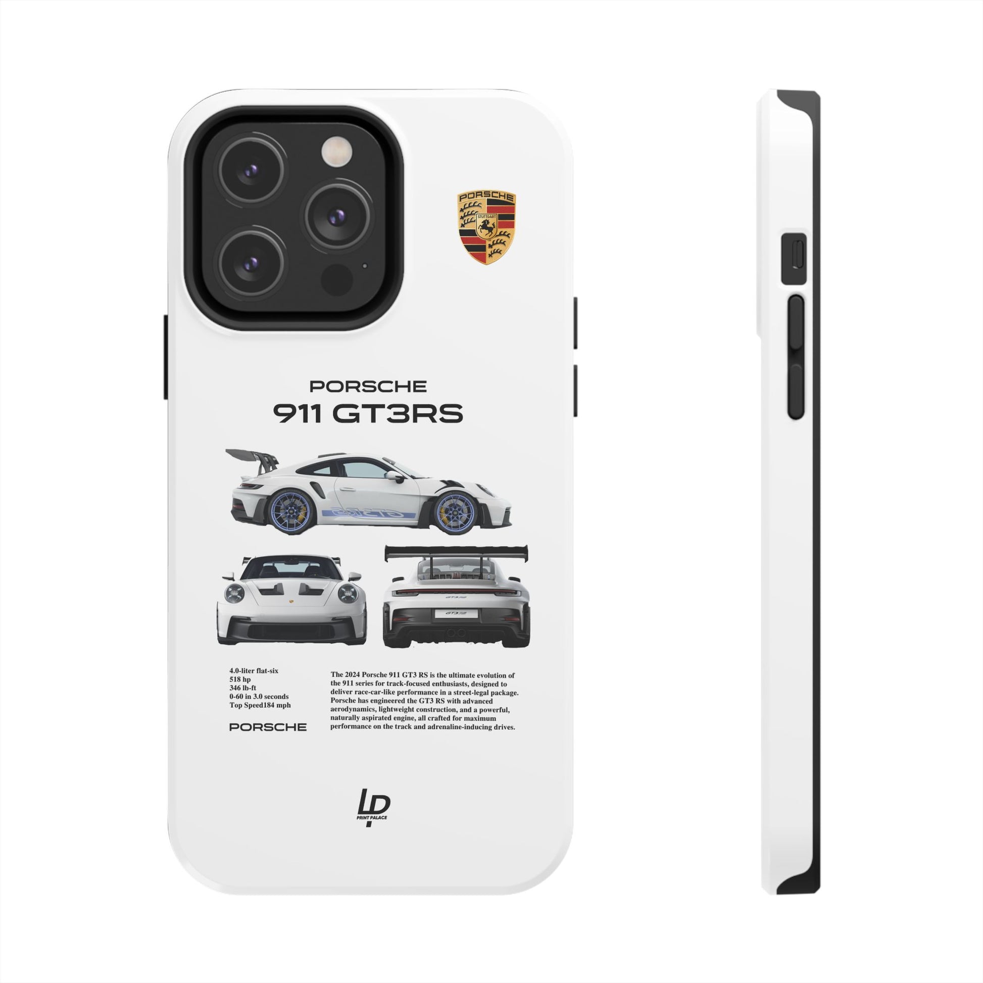 Porsche 911 GT3 RS "White" iPhone Case
