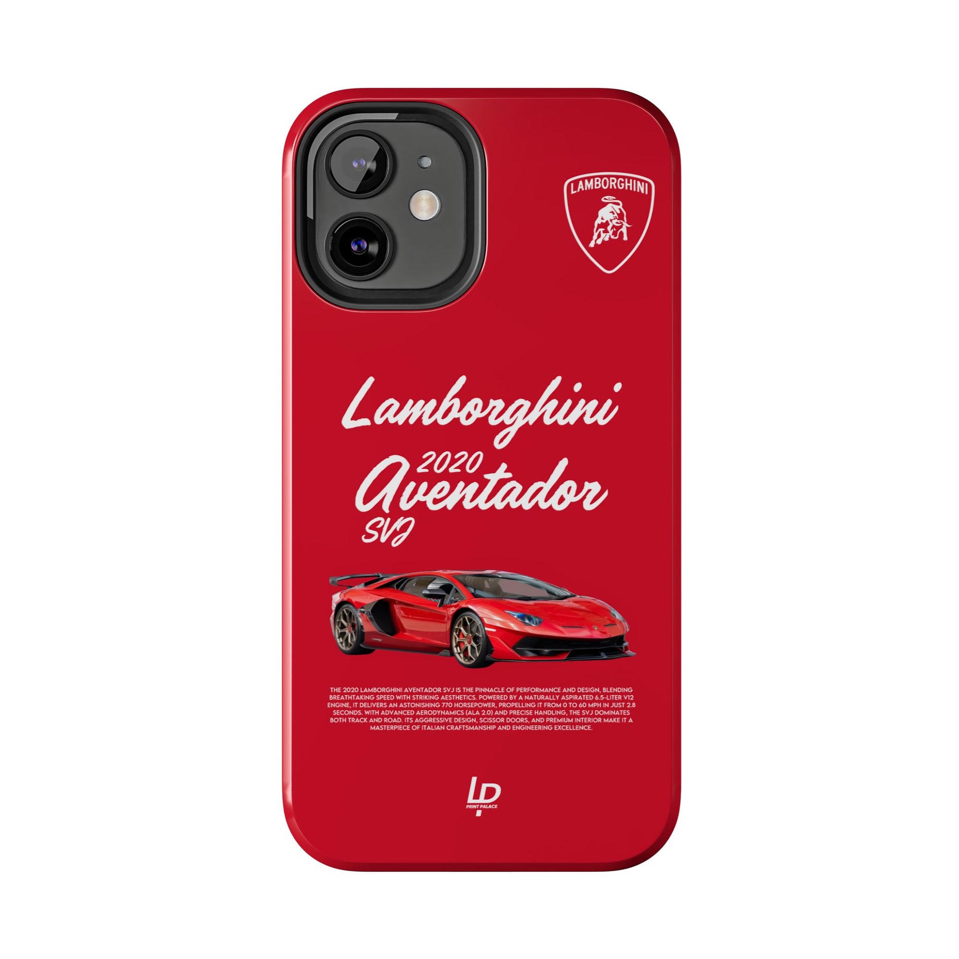 Lamborghini Aventador SVJ “Red" iPhone Case