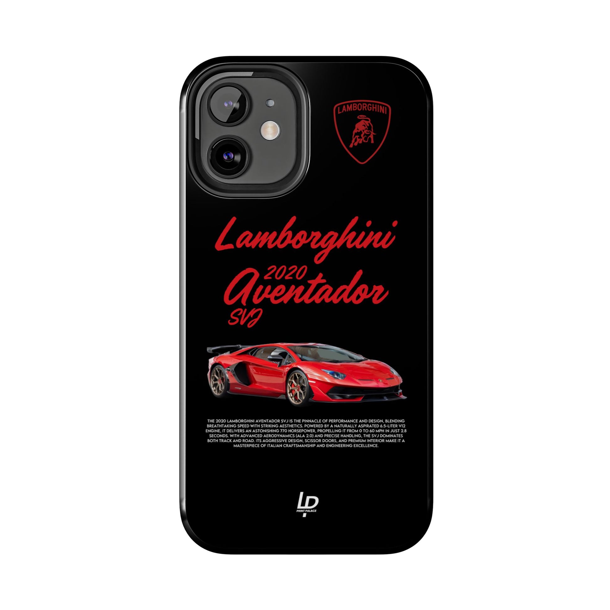 Lamborghini Aventador SVJ "Black" iPhone Case