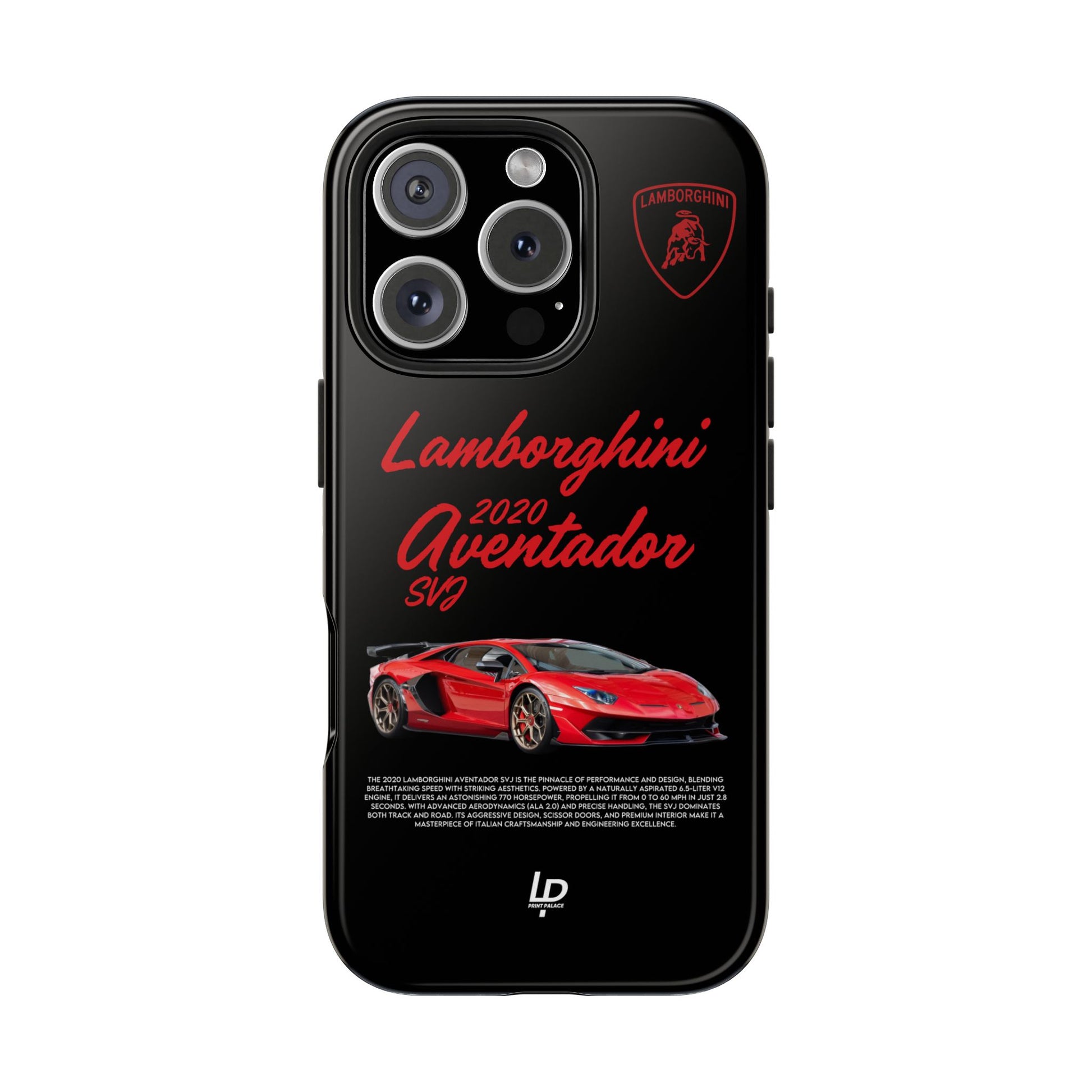 Lamborghini Aventador SVJ "Black" iPhone Case