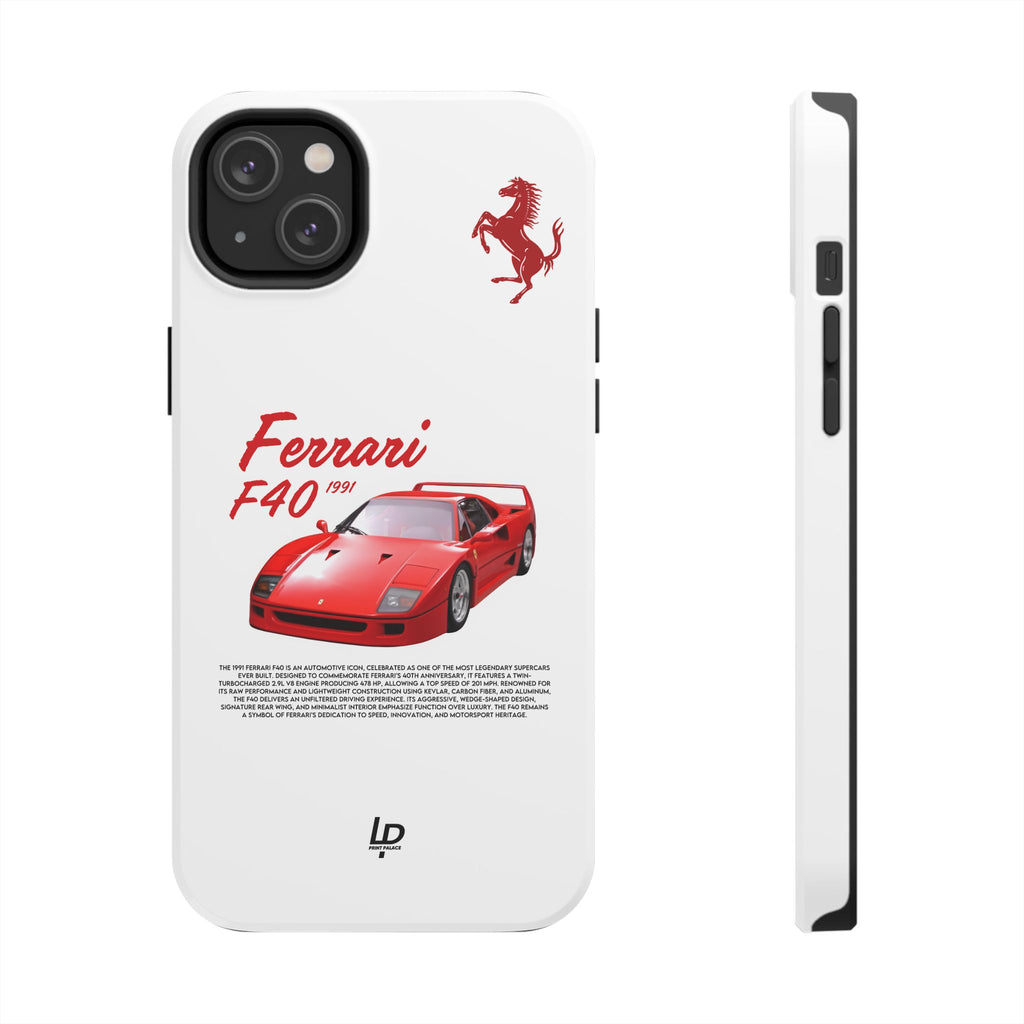 Ferrari F40 "White" iPhone Case