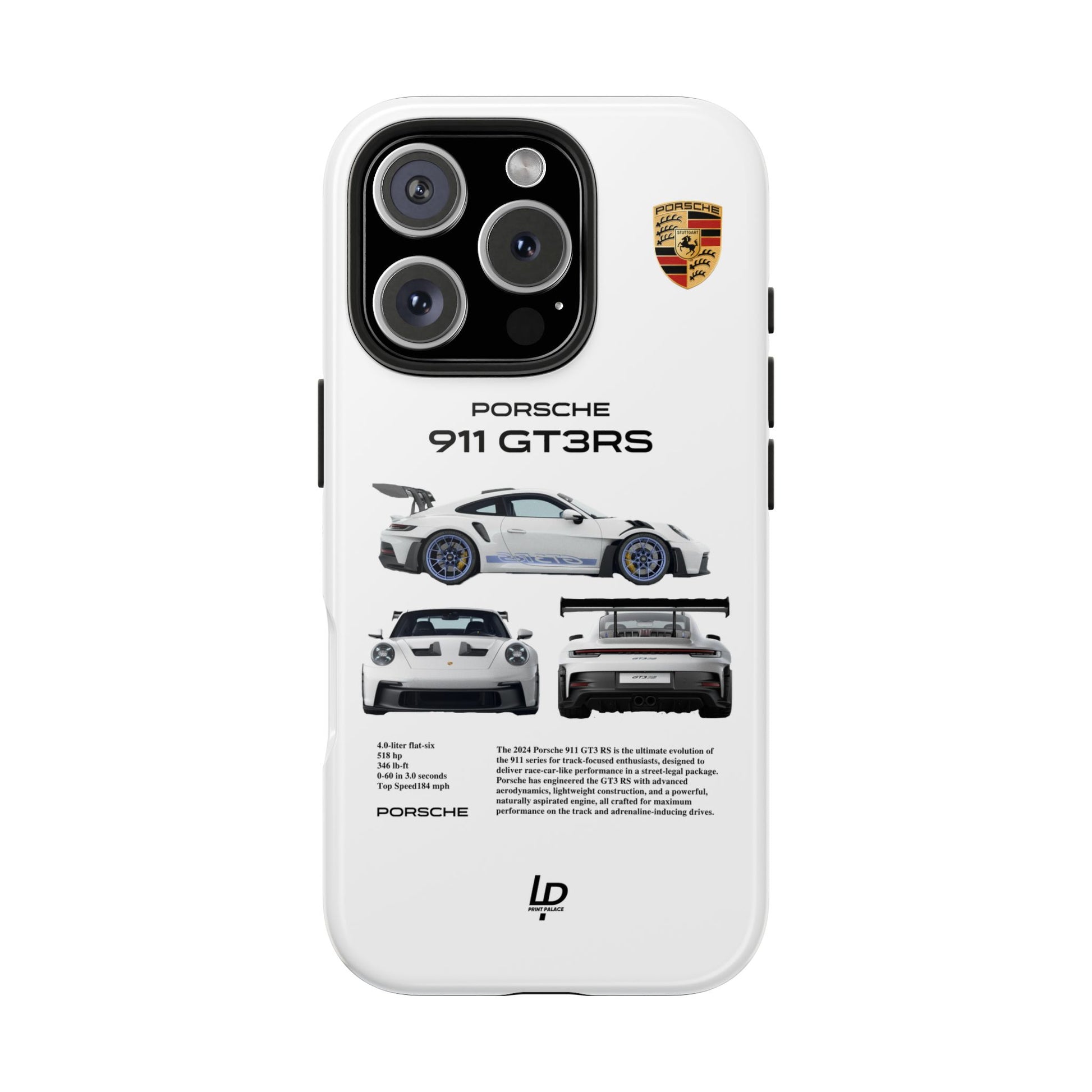 Porsche 911 GT3 RS "White" iPhone Case