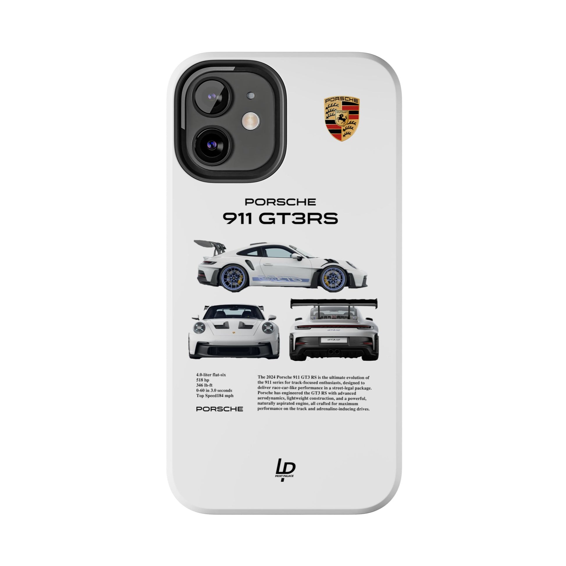 Porsche 911 GT3 RS "White" iPhone Case