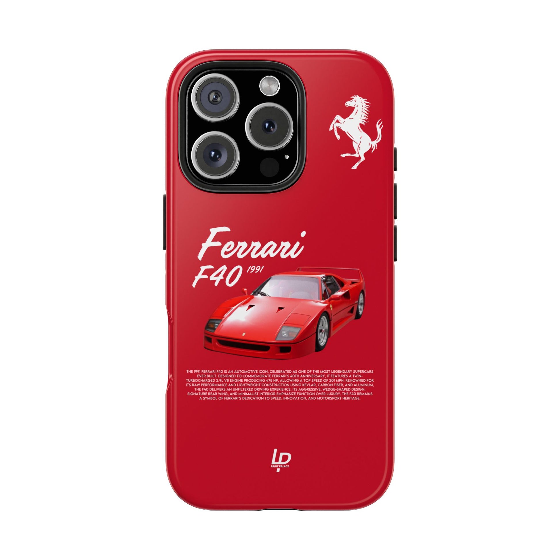 Ferrari F40 “Red" iPhone Case