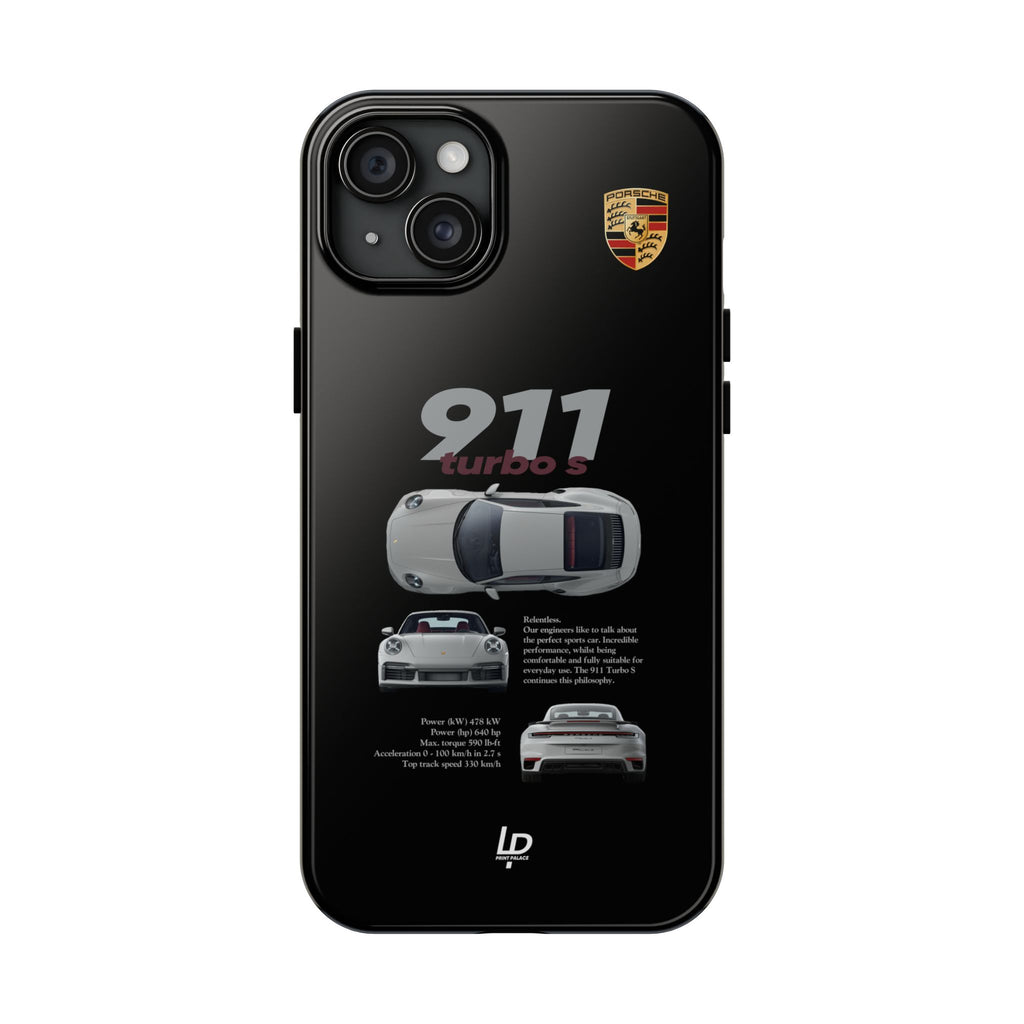 Porsche 911 turbo s "Black" iPhone Case