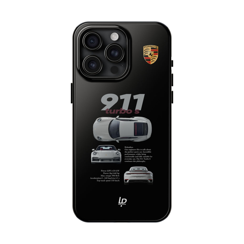 Porsche 911 turbo s "Black" iPhone Case