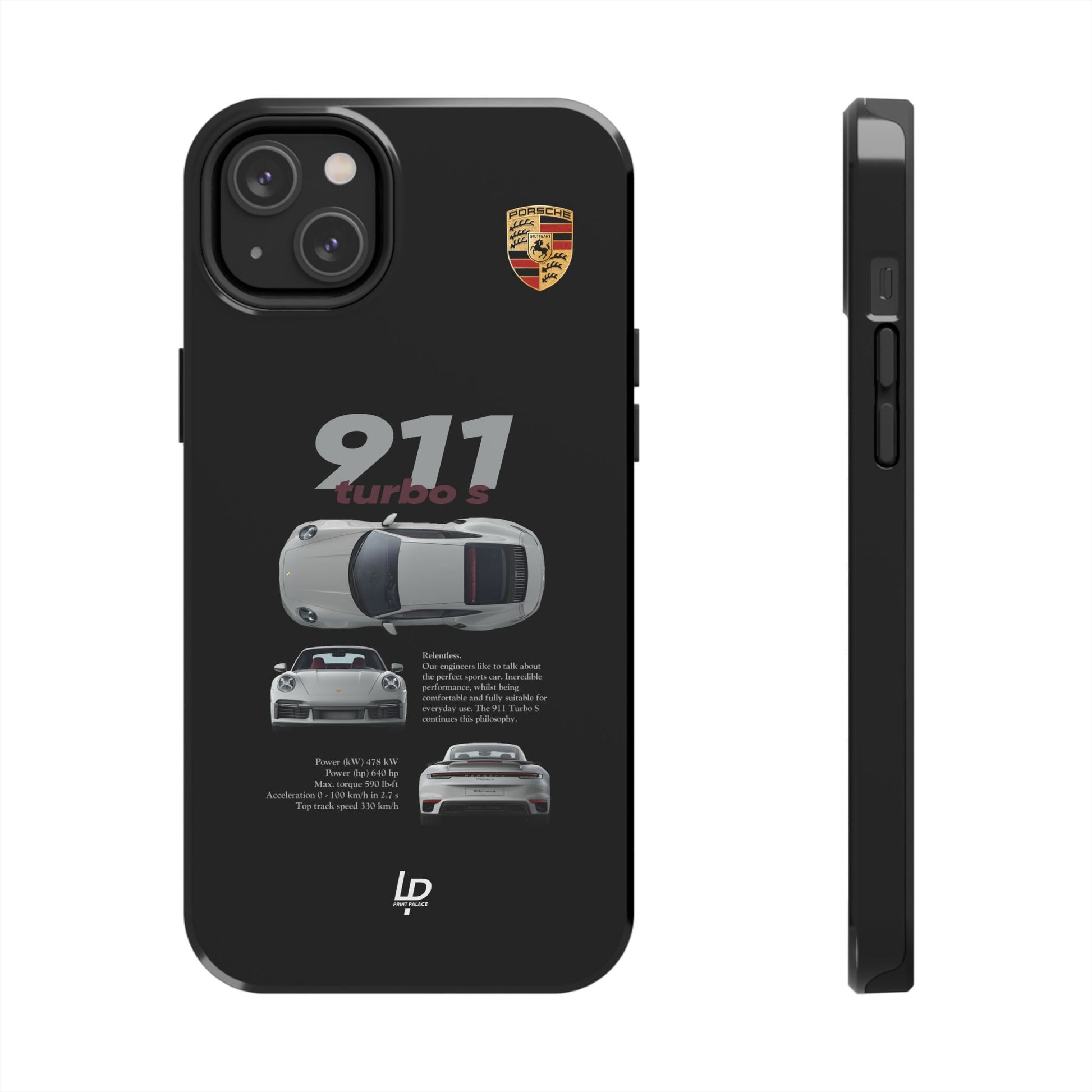 Porsche 911 turbo s "Black" iPhone Case