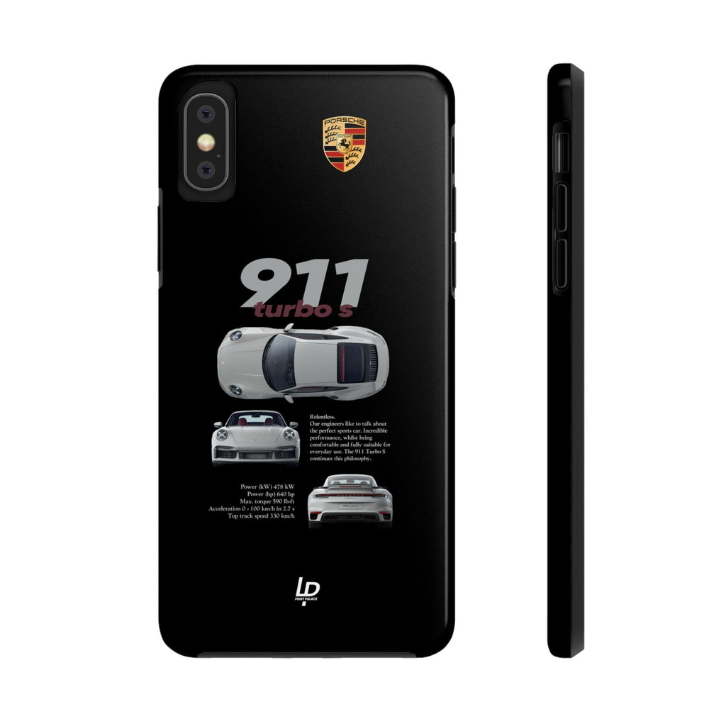 Porsche 911 turbo s "Black" iPhone Case