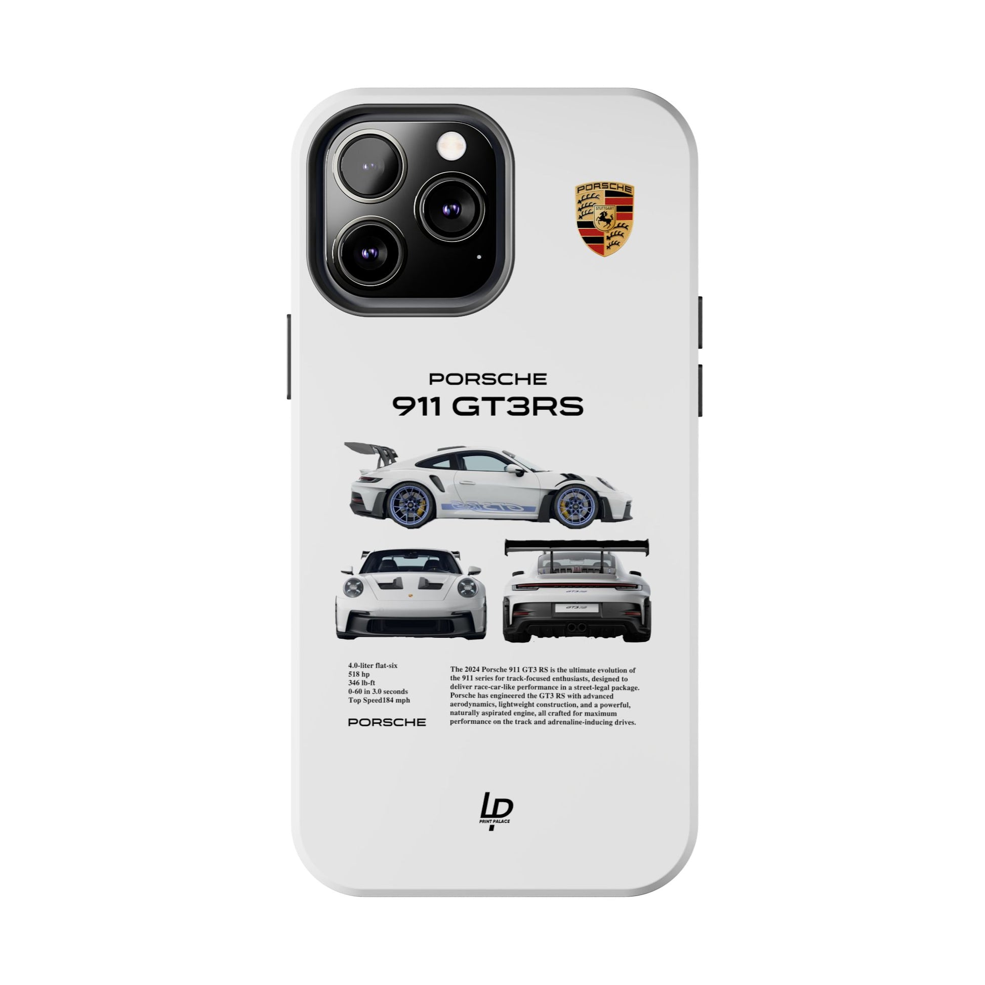 Porsche 911 GT3 RS "White" iPhone Case