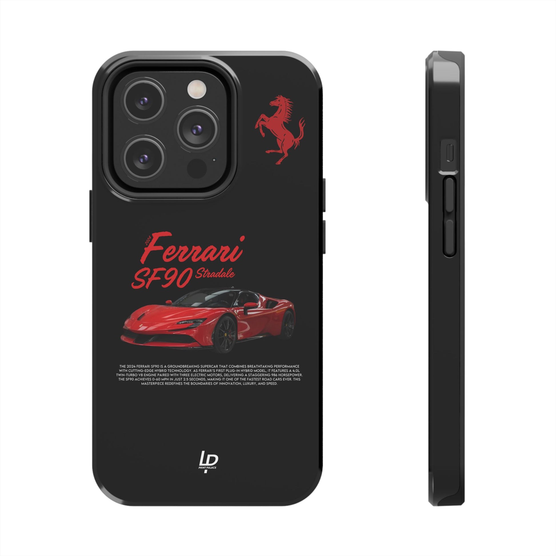 Ferrari SF90 Stradale "Black" iPhone Case