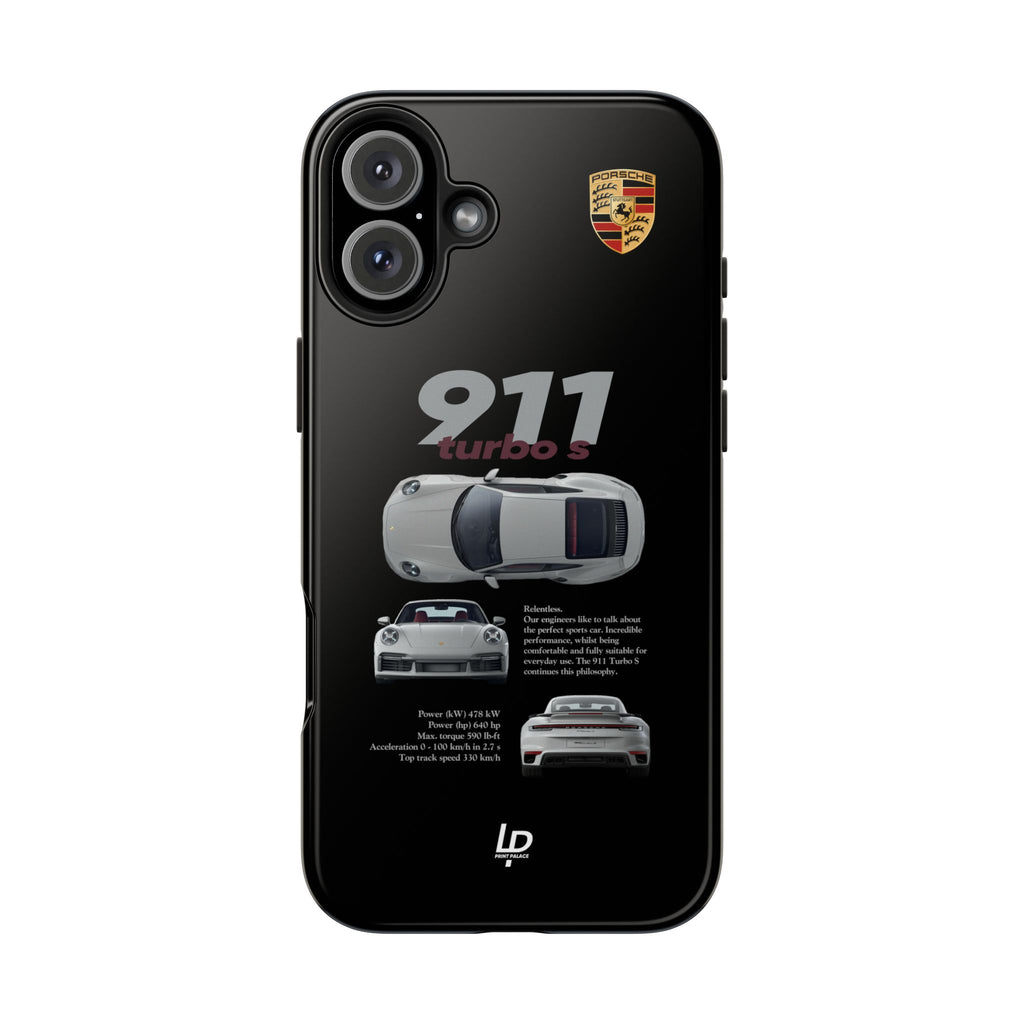Porsche 911 turbo s "Black" iPhone Case