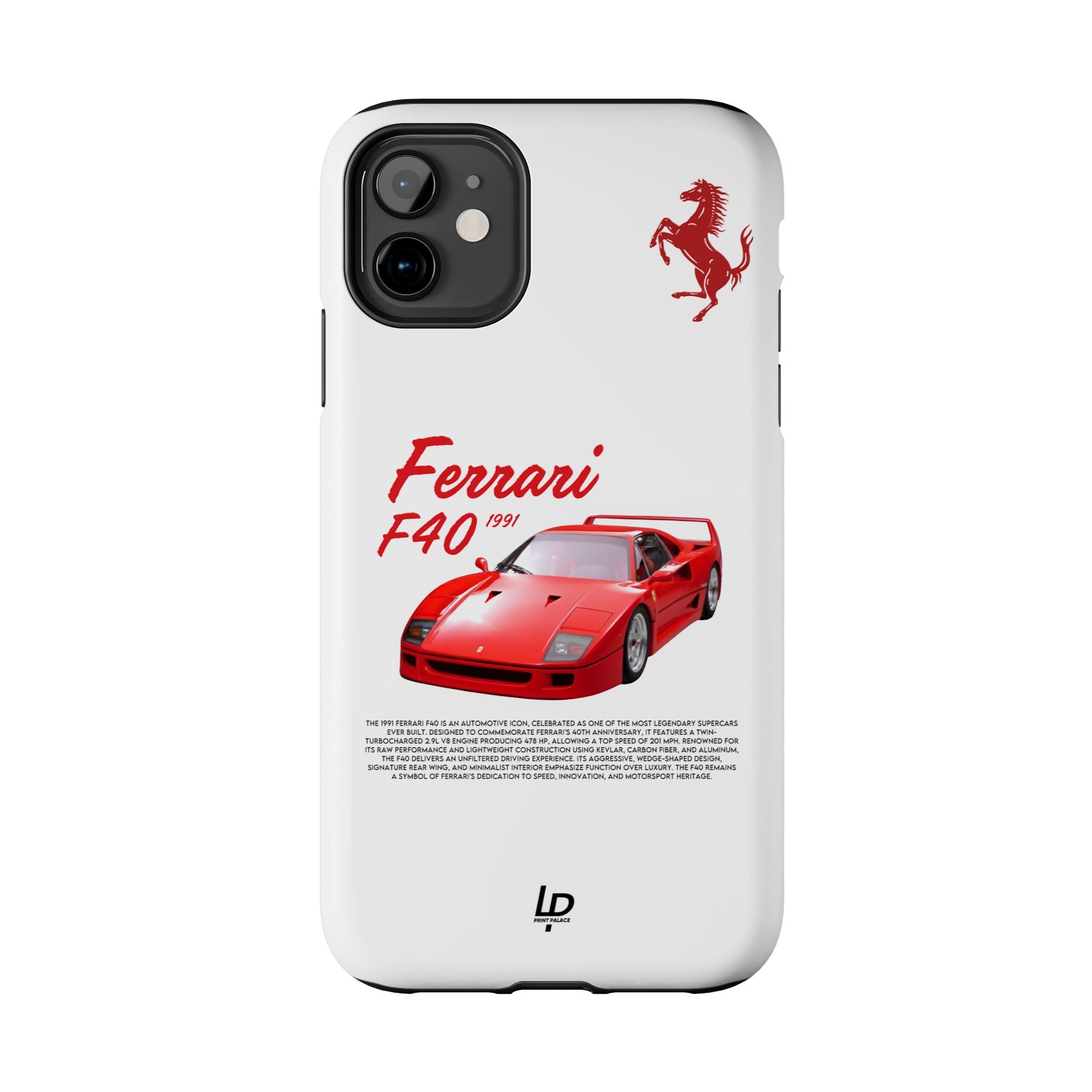 Ferrari F40 "White" iPhone Case
