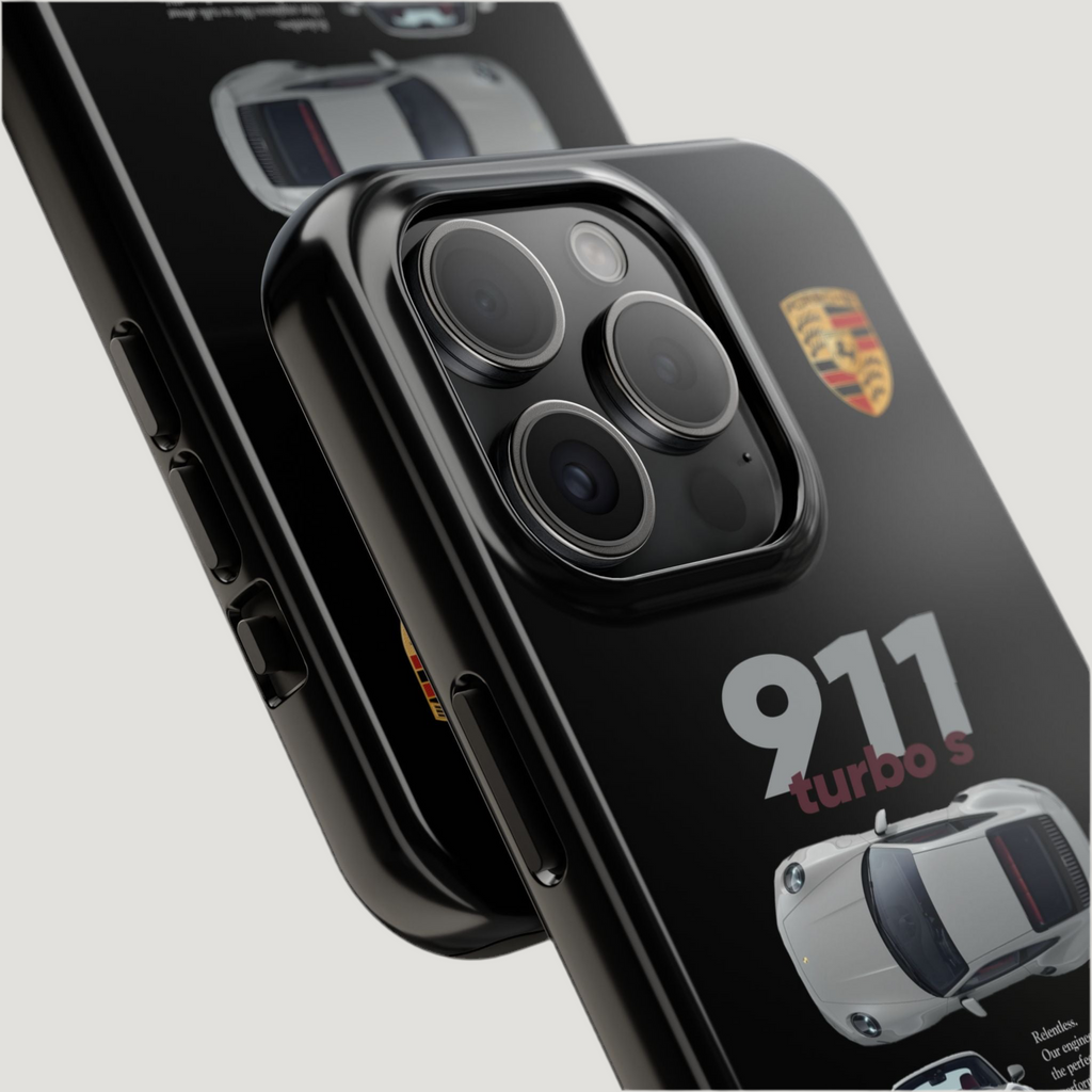 Porsche 911 turbo s "Black" iPhone Case