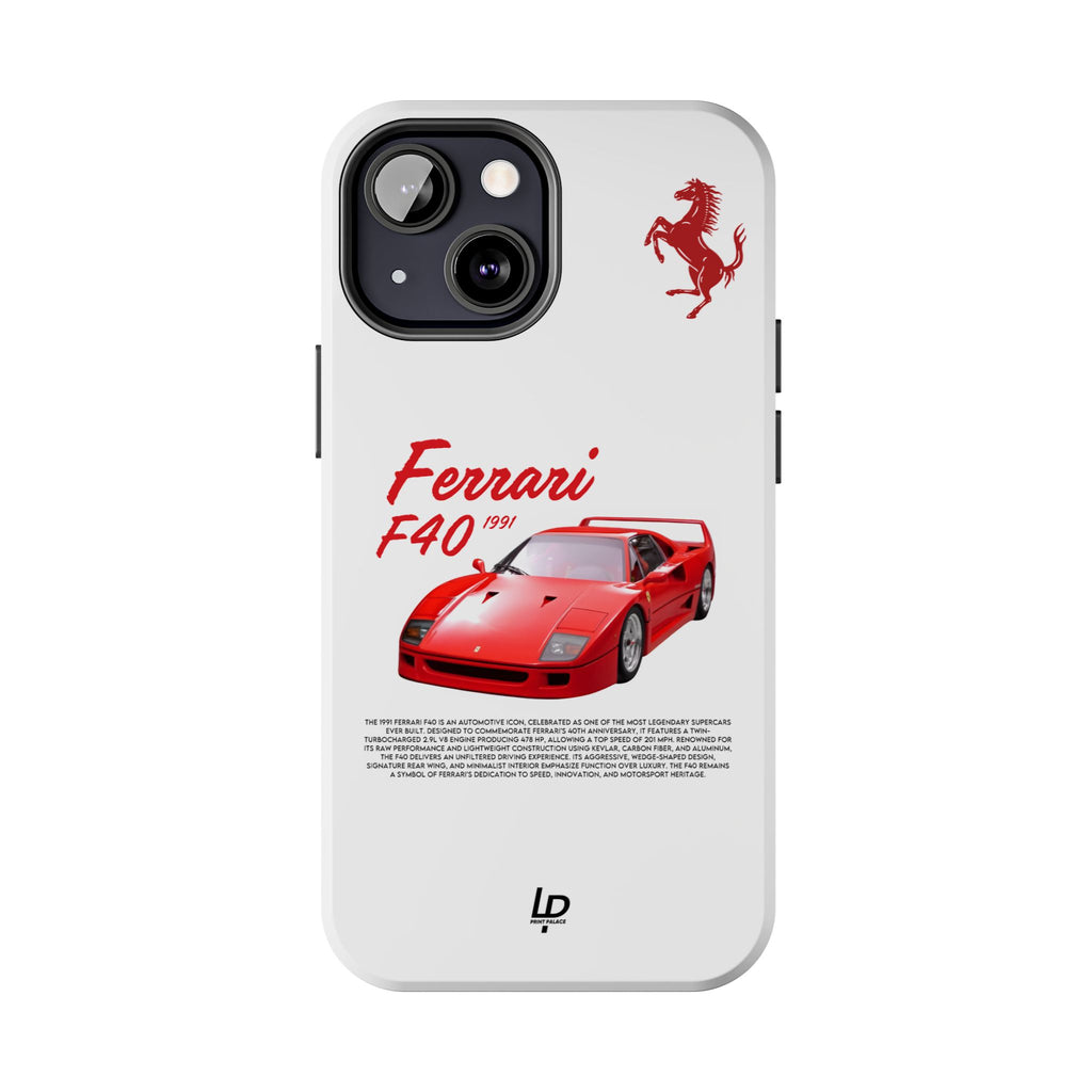 Ferrari F40 "White" iPhone Case