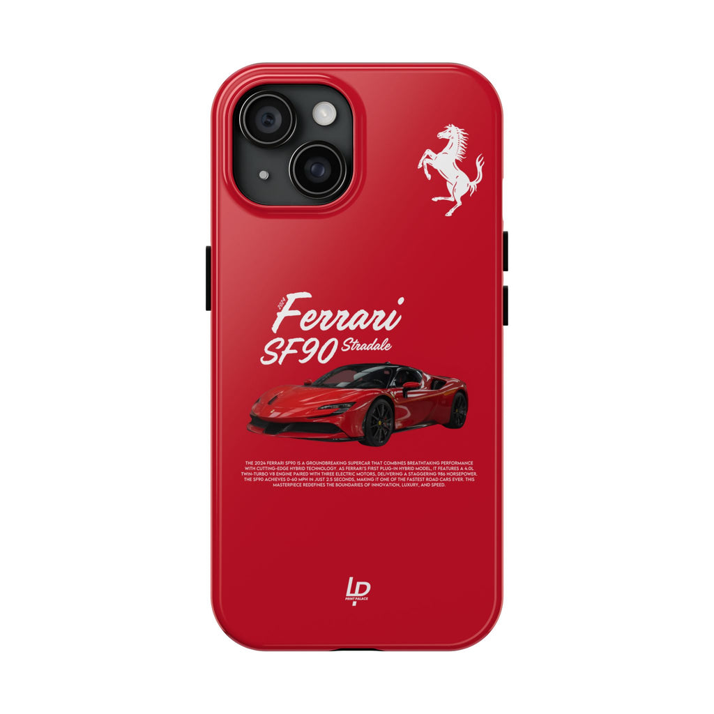 Ferrari SF90 Stradale “Red" iPhone Case